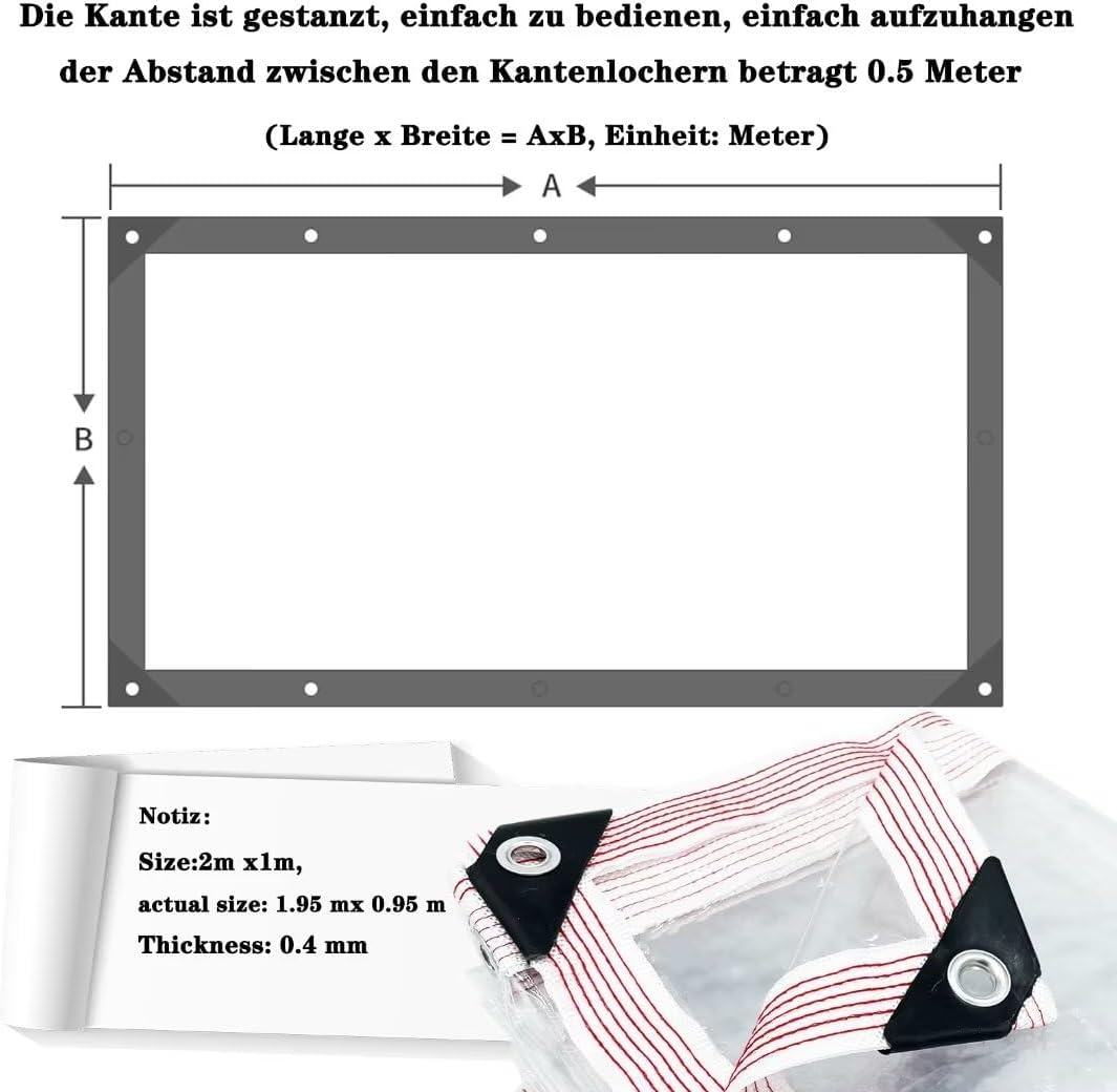 Bcbig Telone Trasparente con Occhielli 4x4m - immagine 4
