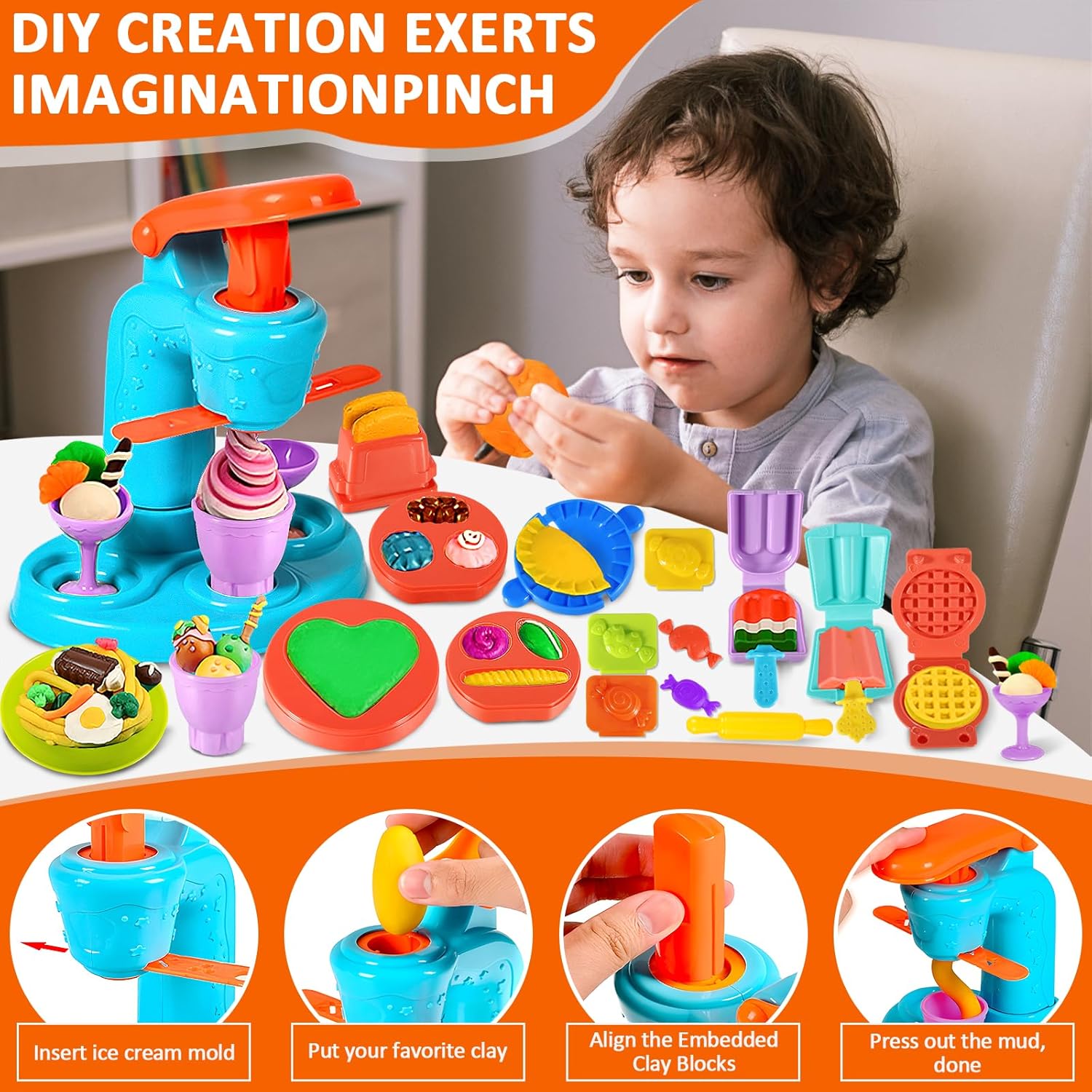 MUOIVG Formine per Plastilina 51 Pezzi - immagine 3