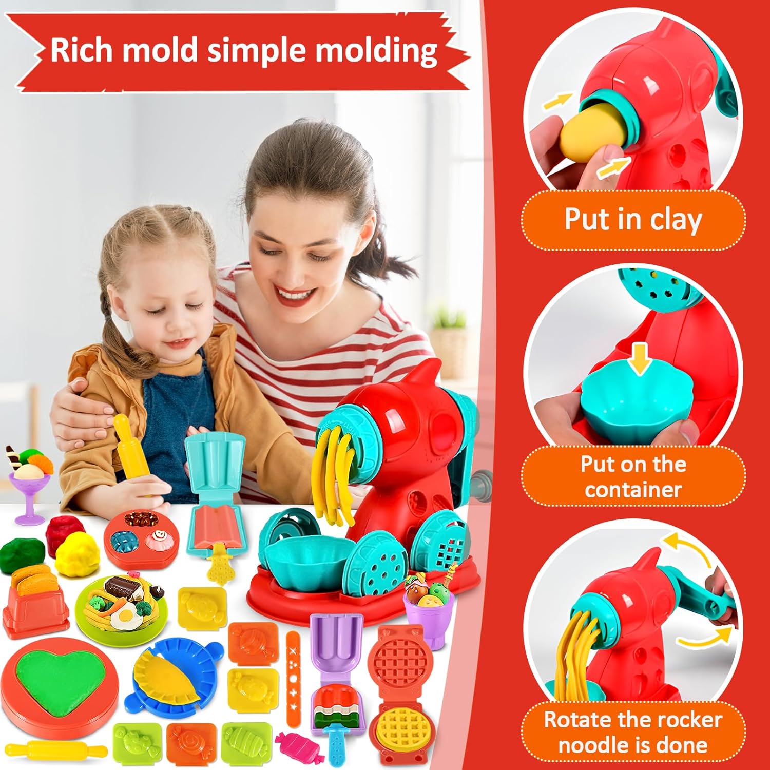 MUOIVG Formine per Plastilina 51 Pezzi - immagine 4