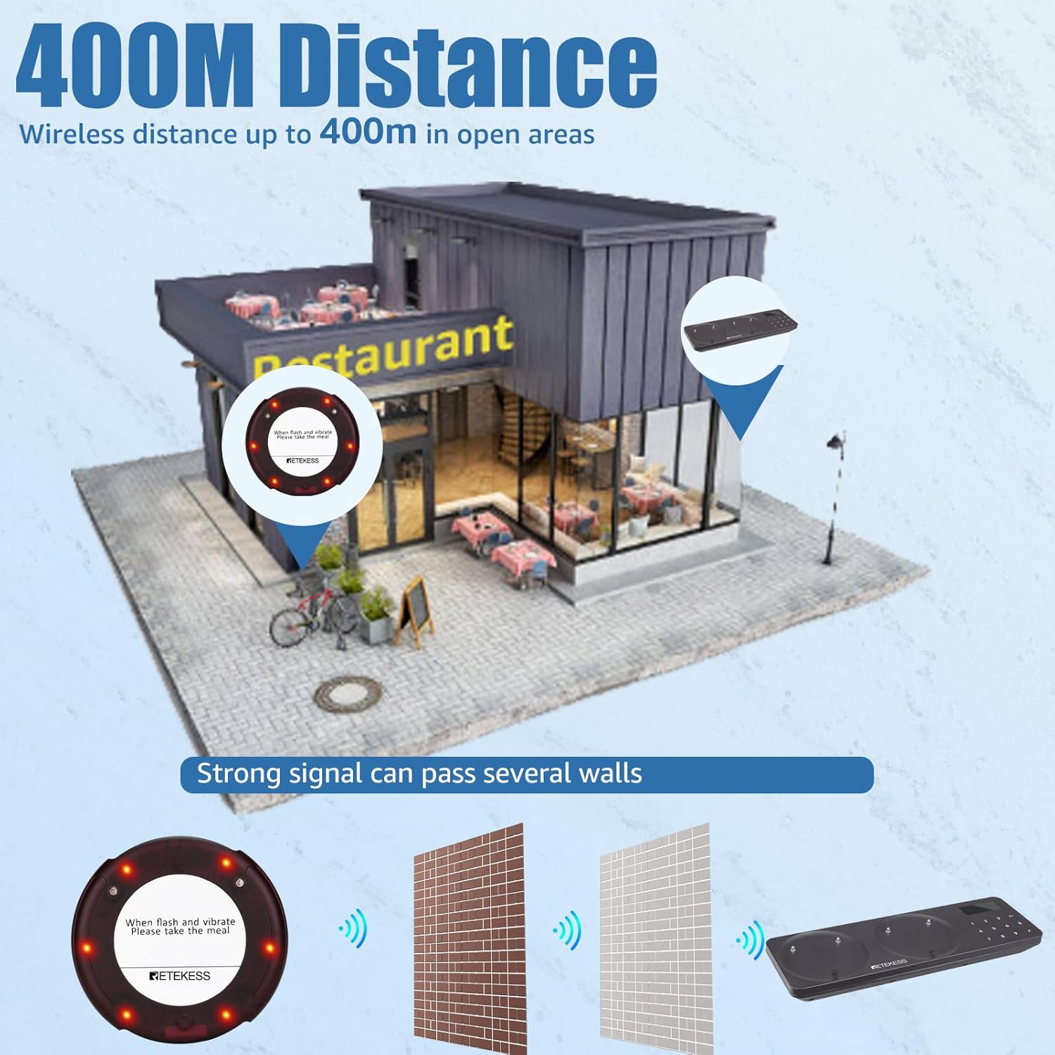 Retekess TD163 Cercapersone per Ristorante (5 Cicalini) - immagine 3