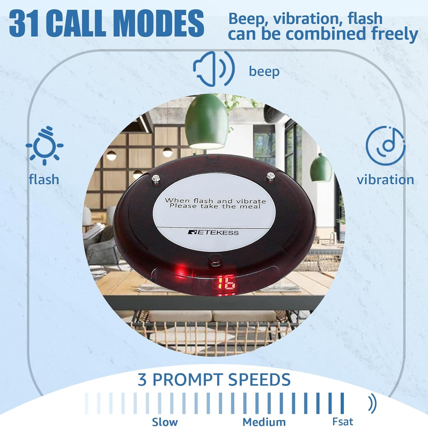 Retekess TD163 Cercapersone per Ristorante (5 Cicalini) - immagine 4