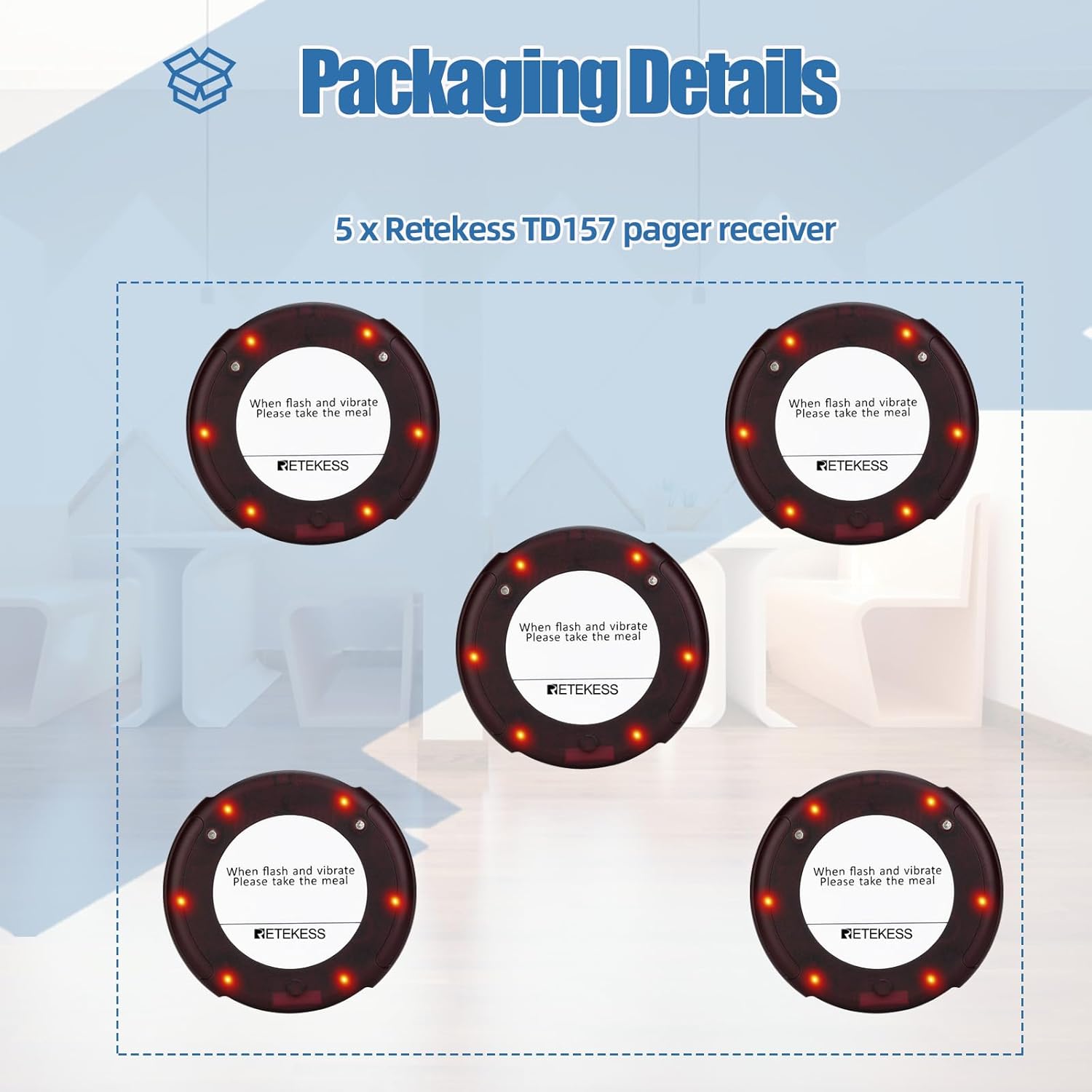 Retekess TD163 Cercapersone per Ristorante (5 Cicalini) - immagine 7