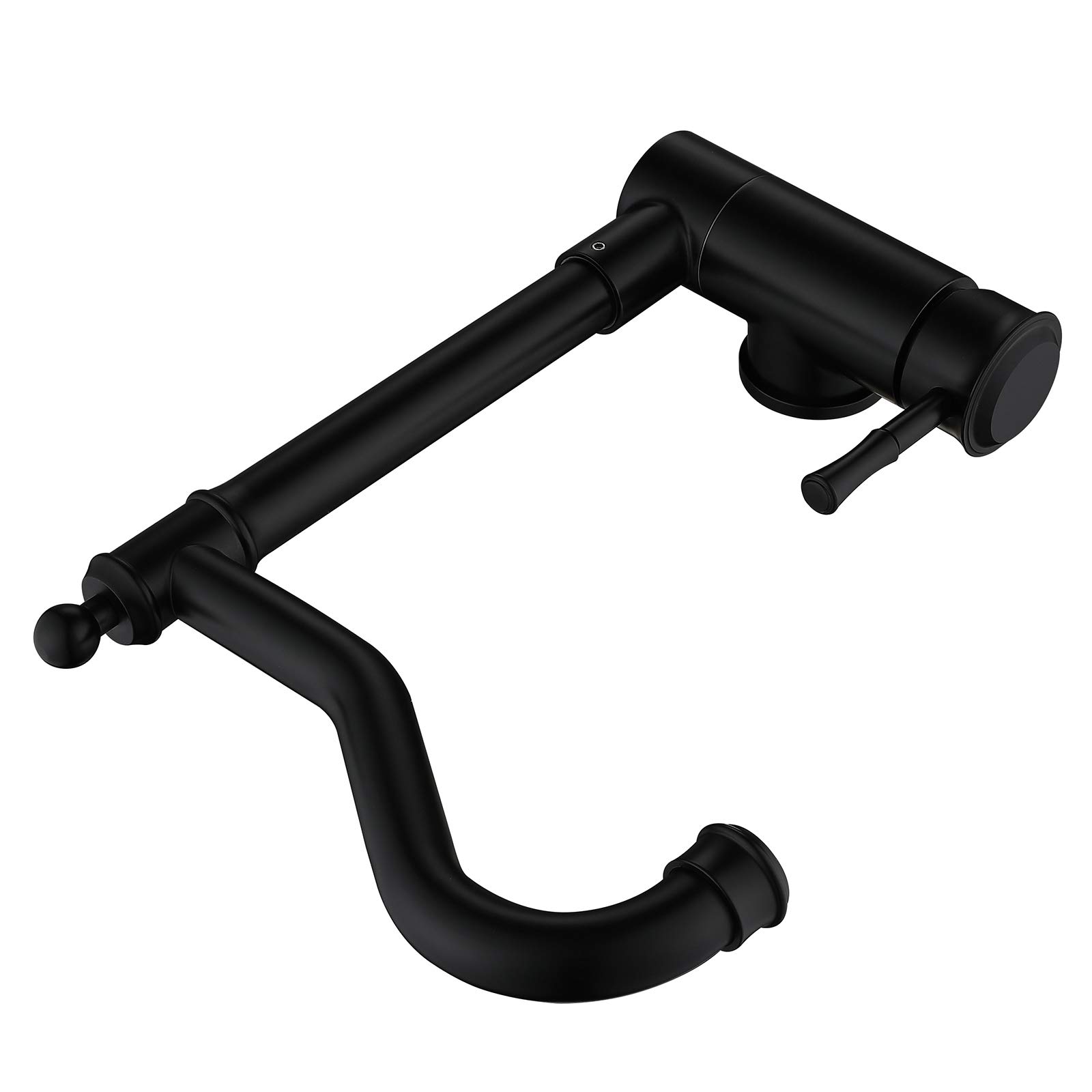 Sjqka Rubinetto Cucina Pieghevole Sottofinestra, Nero