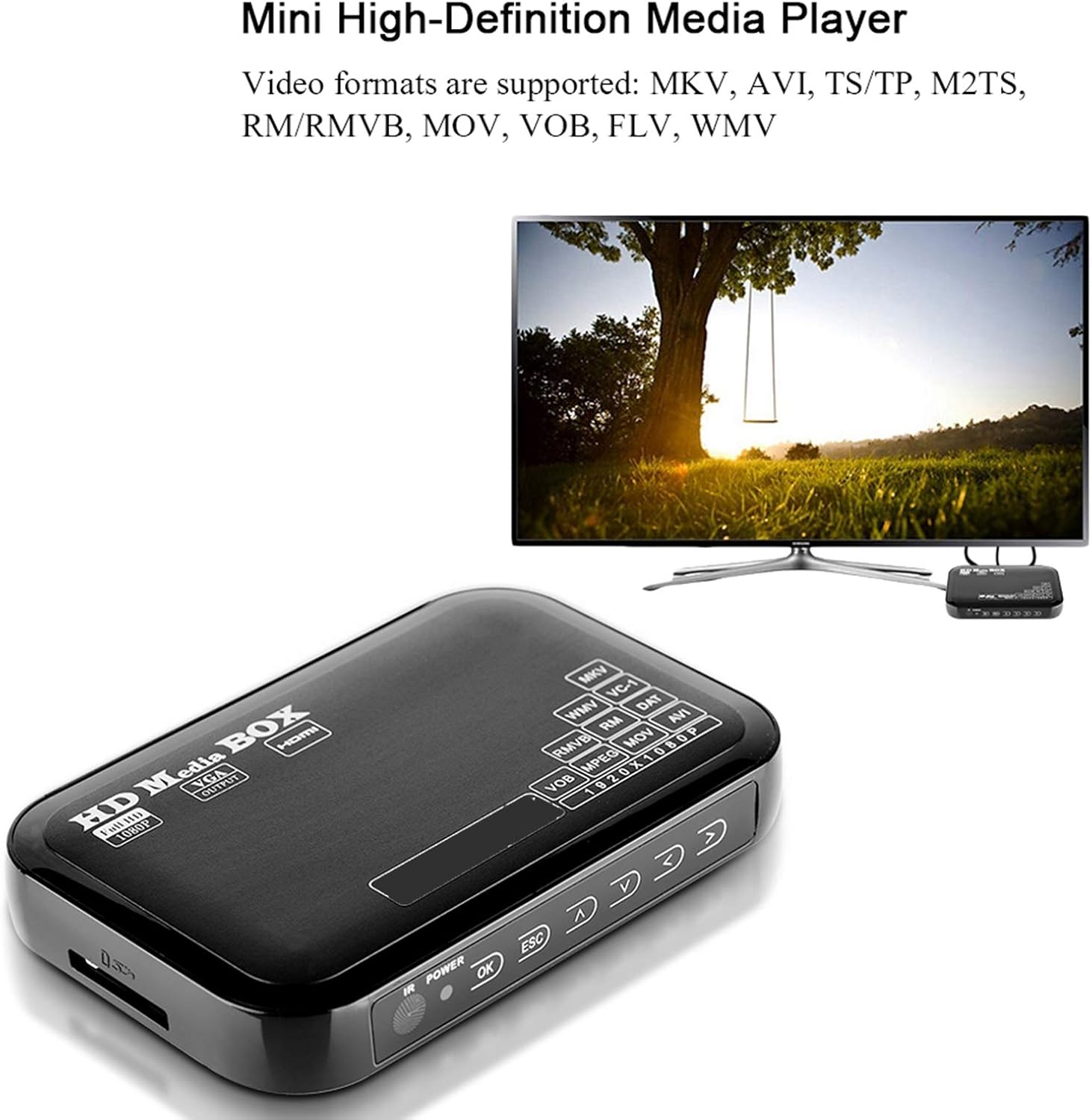 Mini Lettore Multimediale Full HD 1080P (EU Plug) - immagine 6