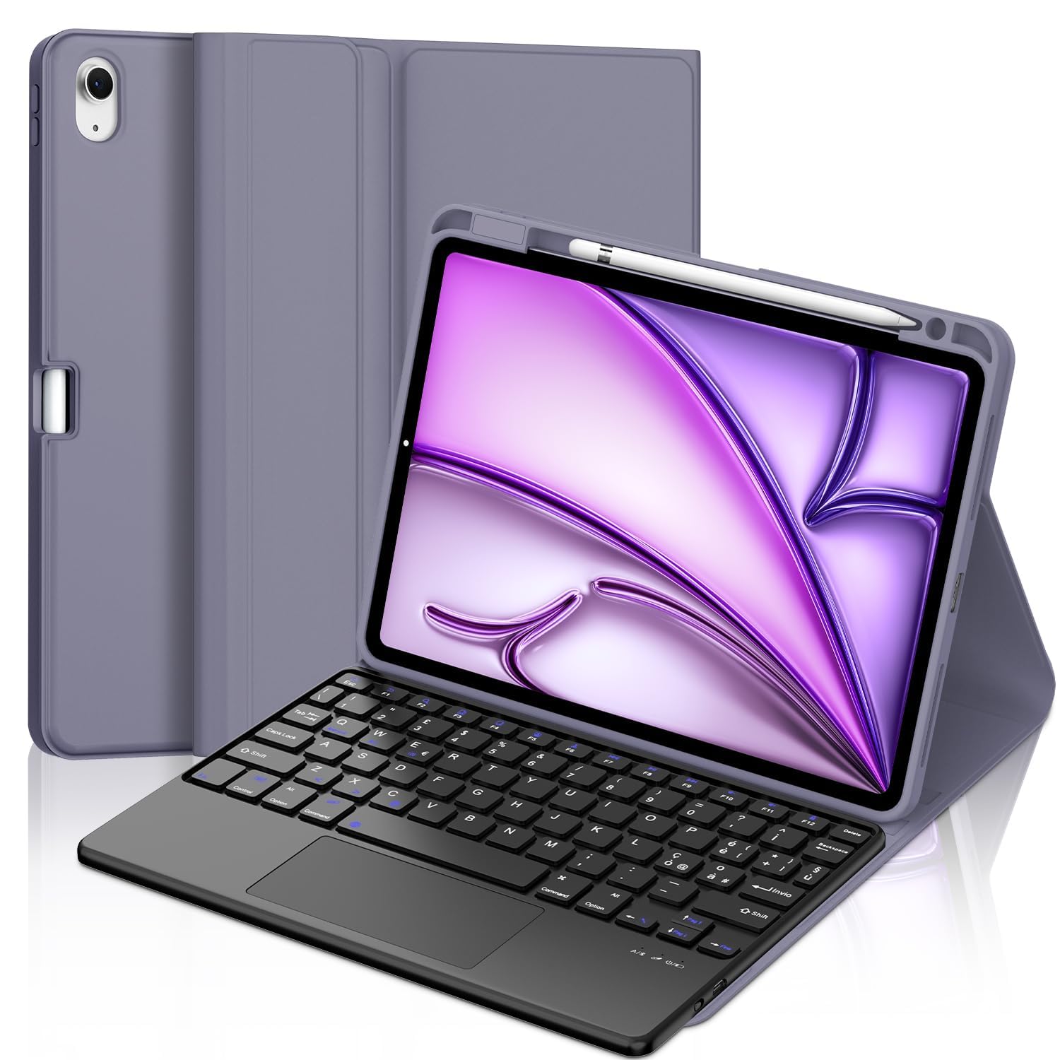 Iveoppe Tastiera iPad Air 11" (M2) 2024 con Touchpad, Viola