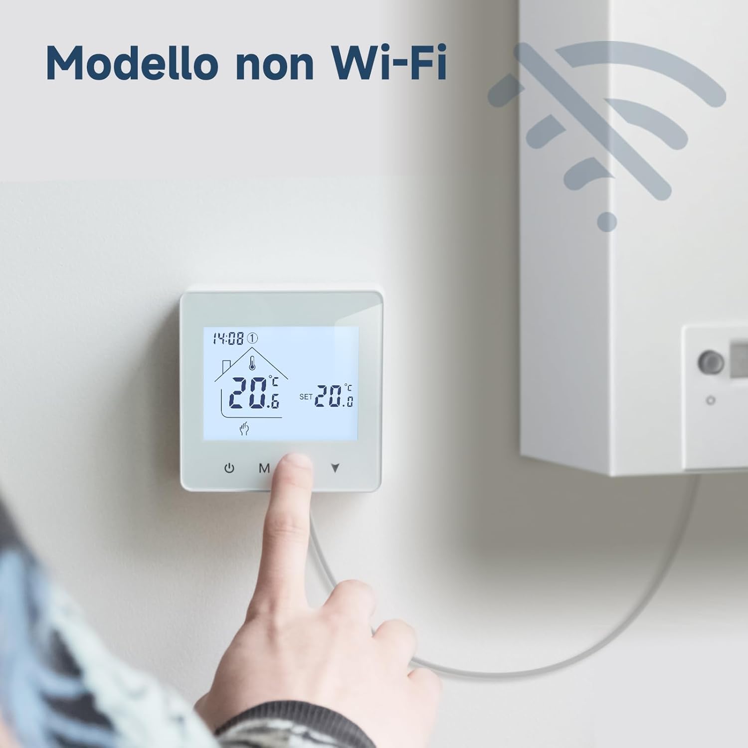 Beok Termostato Digitale Ambiente a Batteria 2 Fili - immagine 4