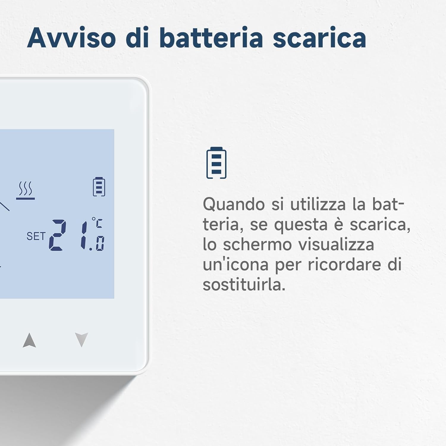 Beok Termostato Digitale Ambiente a Batteria 2 Fili - immagine 6