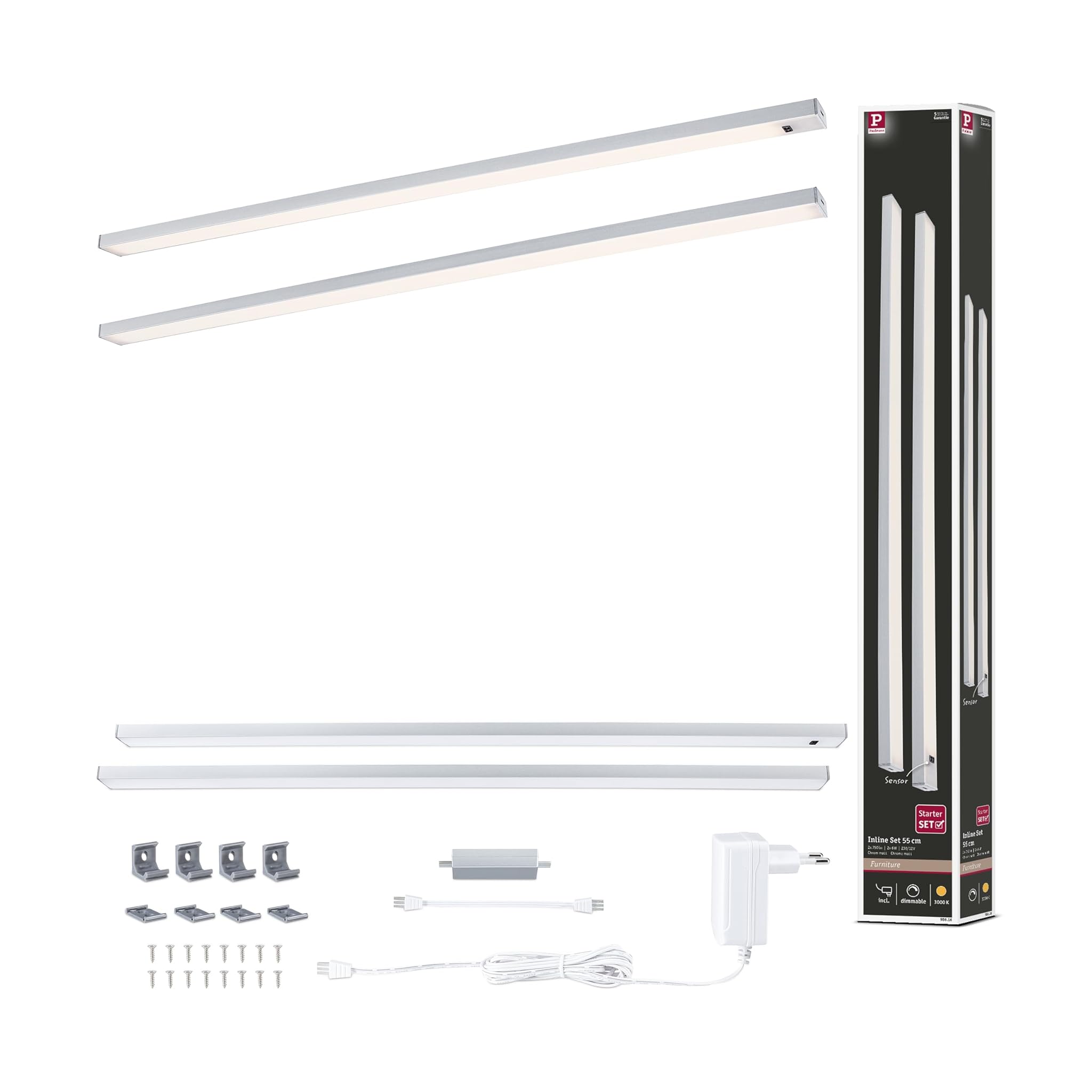 Paulmann 98616 Lampada Sottopensile LED Inline Set 2x6W