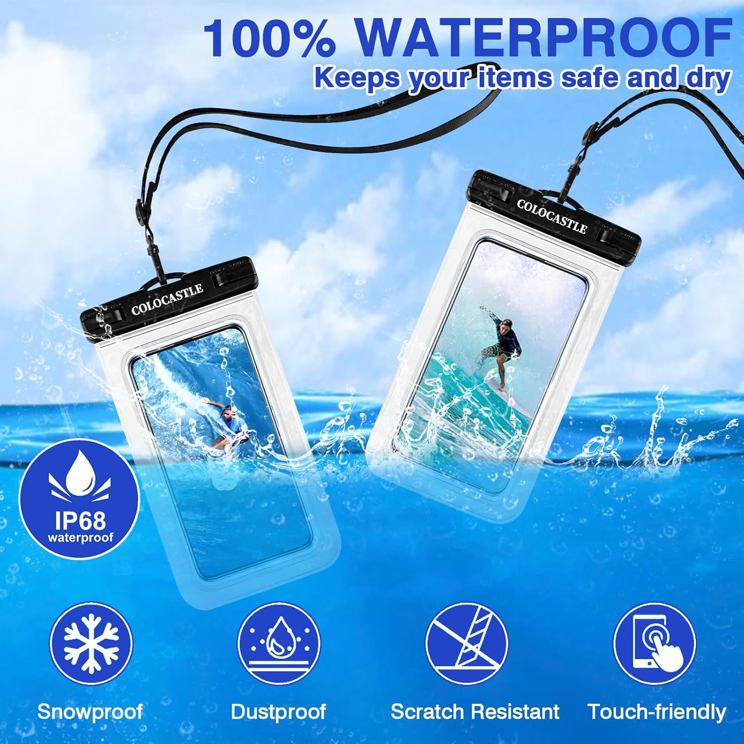 Custodia Impermeabile Smartphone IPX8 (2 Pezzi) - immagine 3