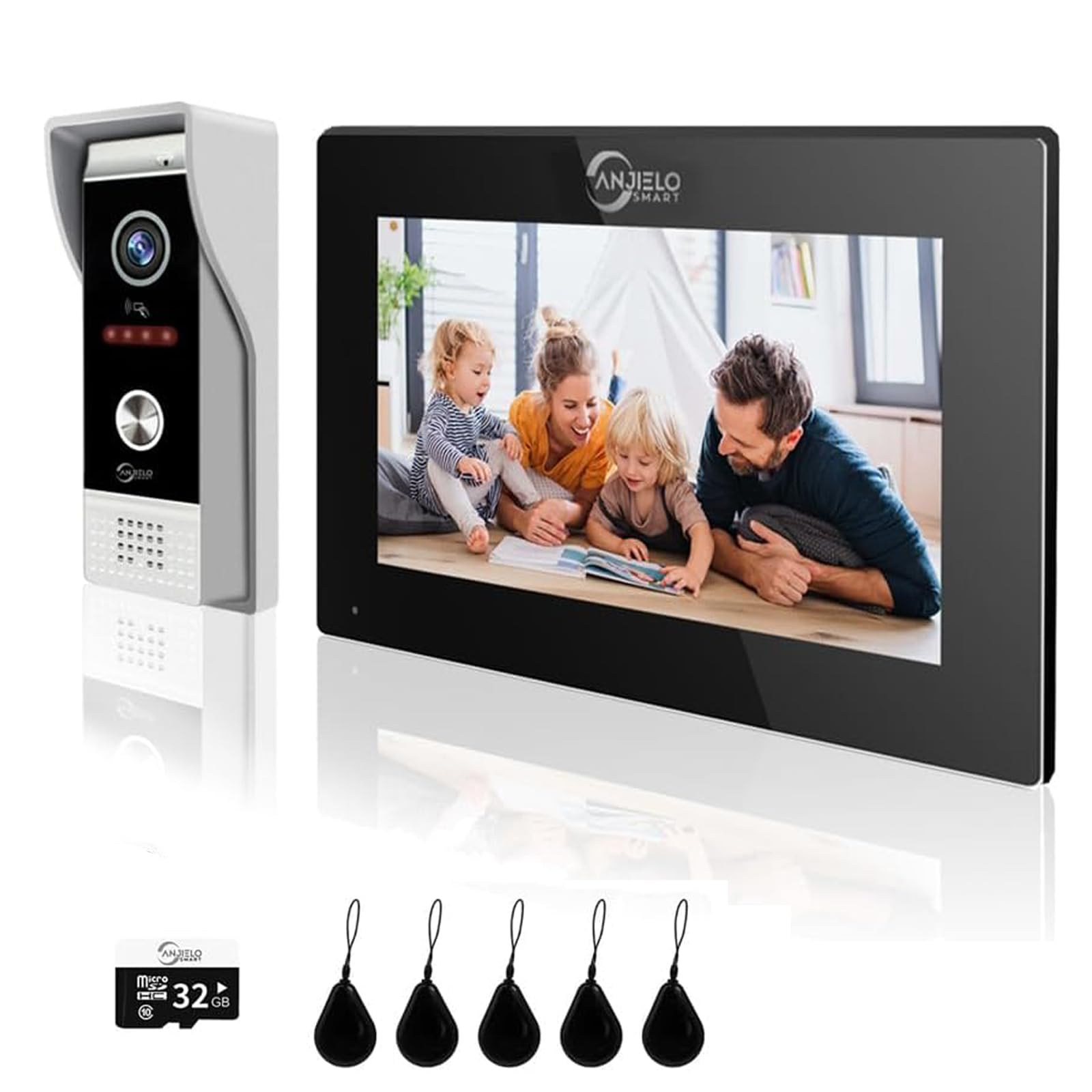 ANJIELO SMART 1080P Video Campanello con Videocitofono 7"