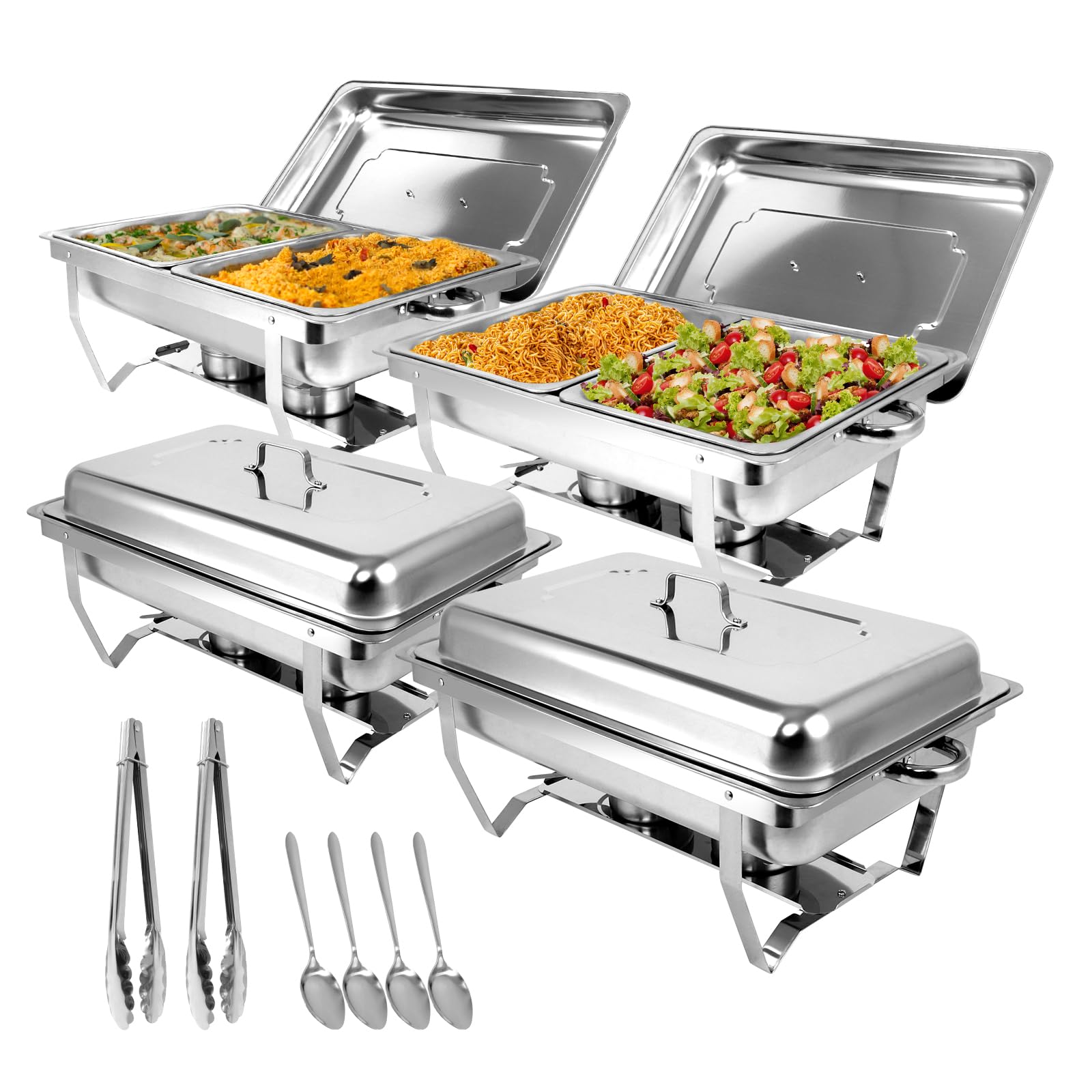 Snowtaros Scaldavivande per Buffet in Acciaio Inox 9L (4 pezzi)