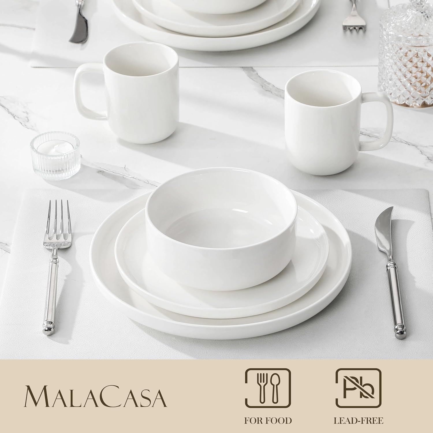 Malacasa LUNA - Set Stoviglie 16 Pezzi per 4 Persone - immagine 3