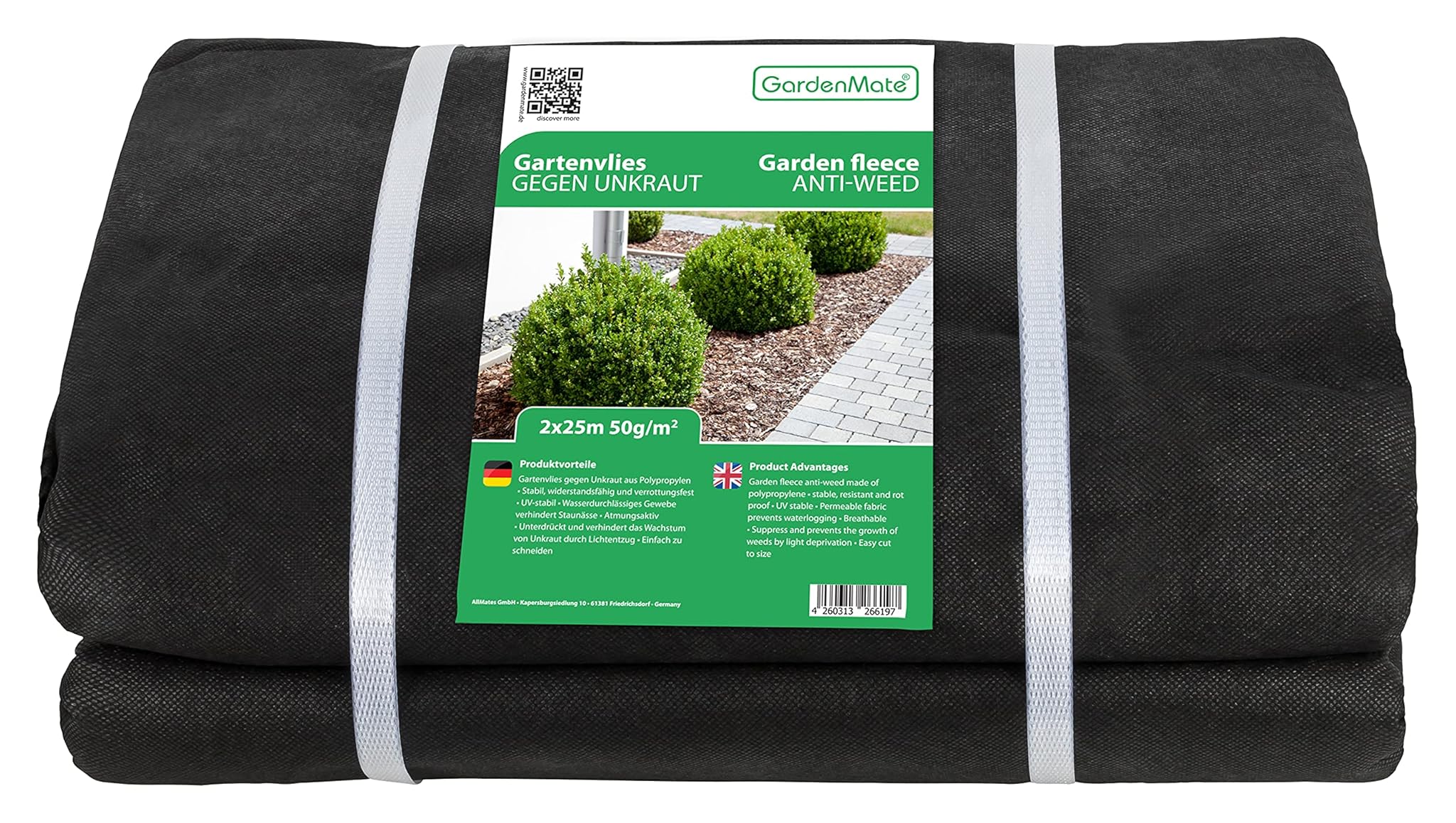 GardenMate Telo Pacciamatura 2m x 25m (50m²)