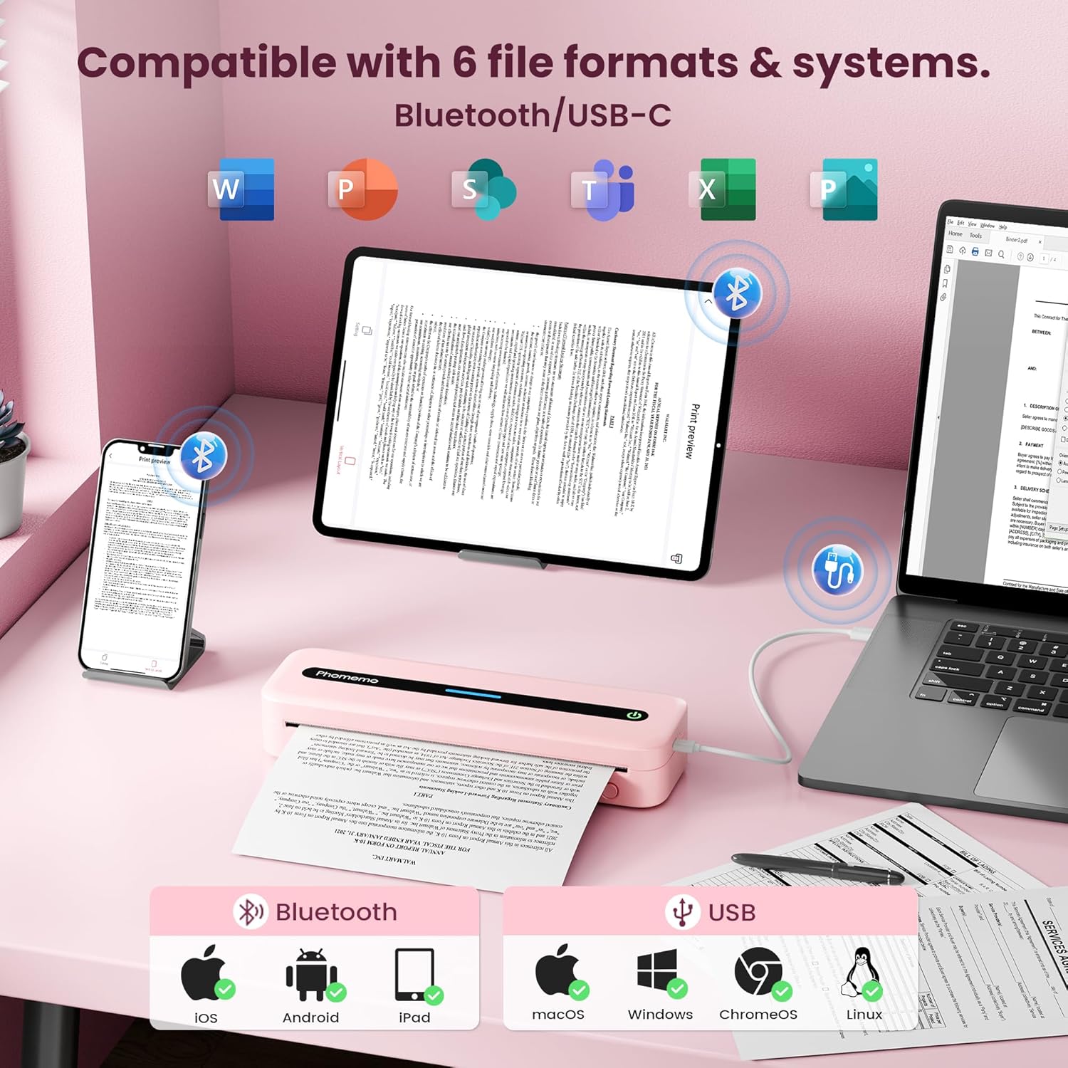 Phomemo M832 Stampante Termica Portatile A4 300 DPI - immagine 3