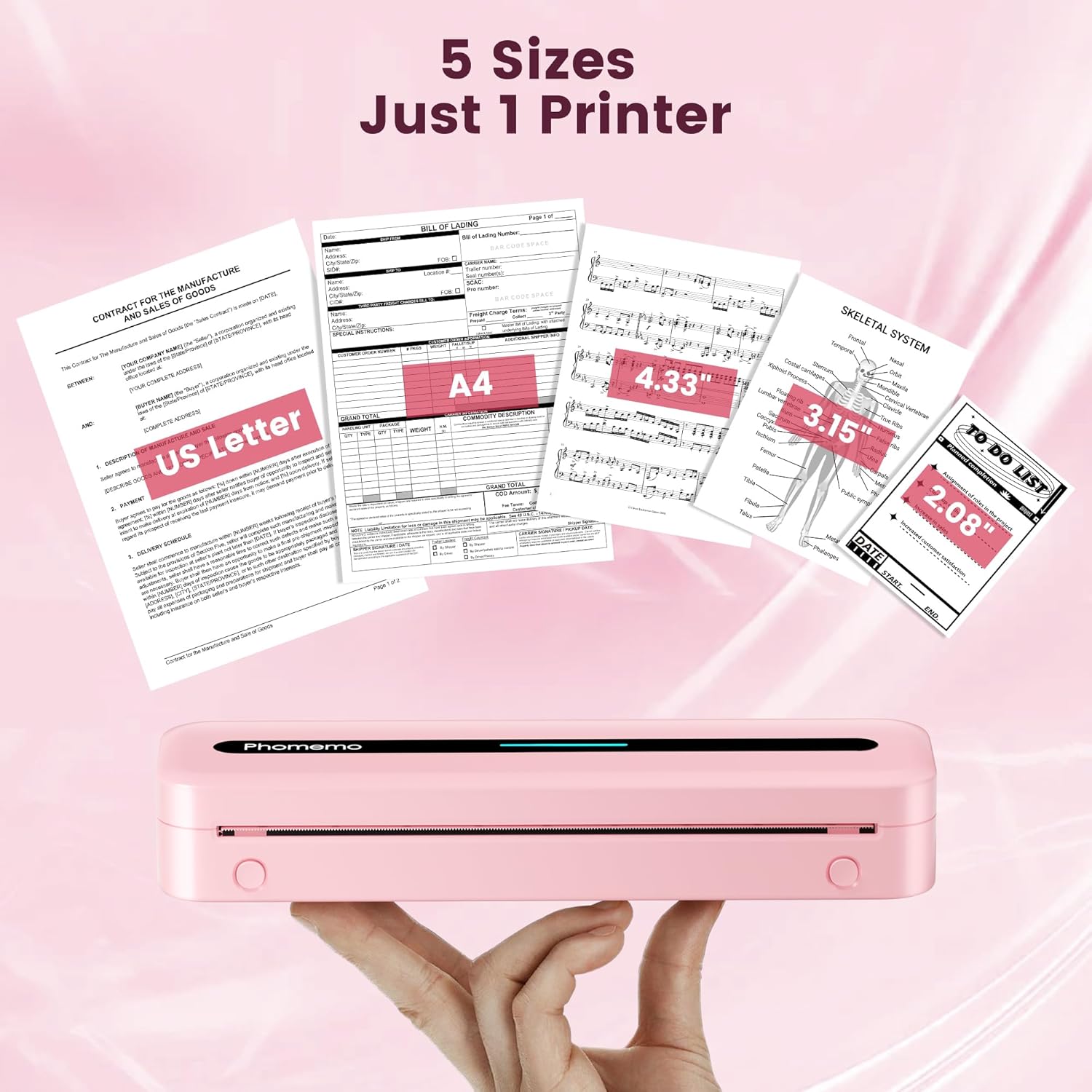 Phomemo M832 Stampante Termica Portatile A4 300 DPI - immagine 4