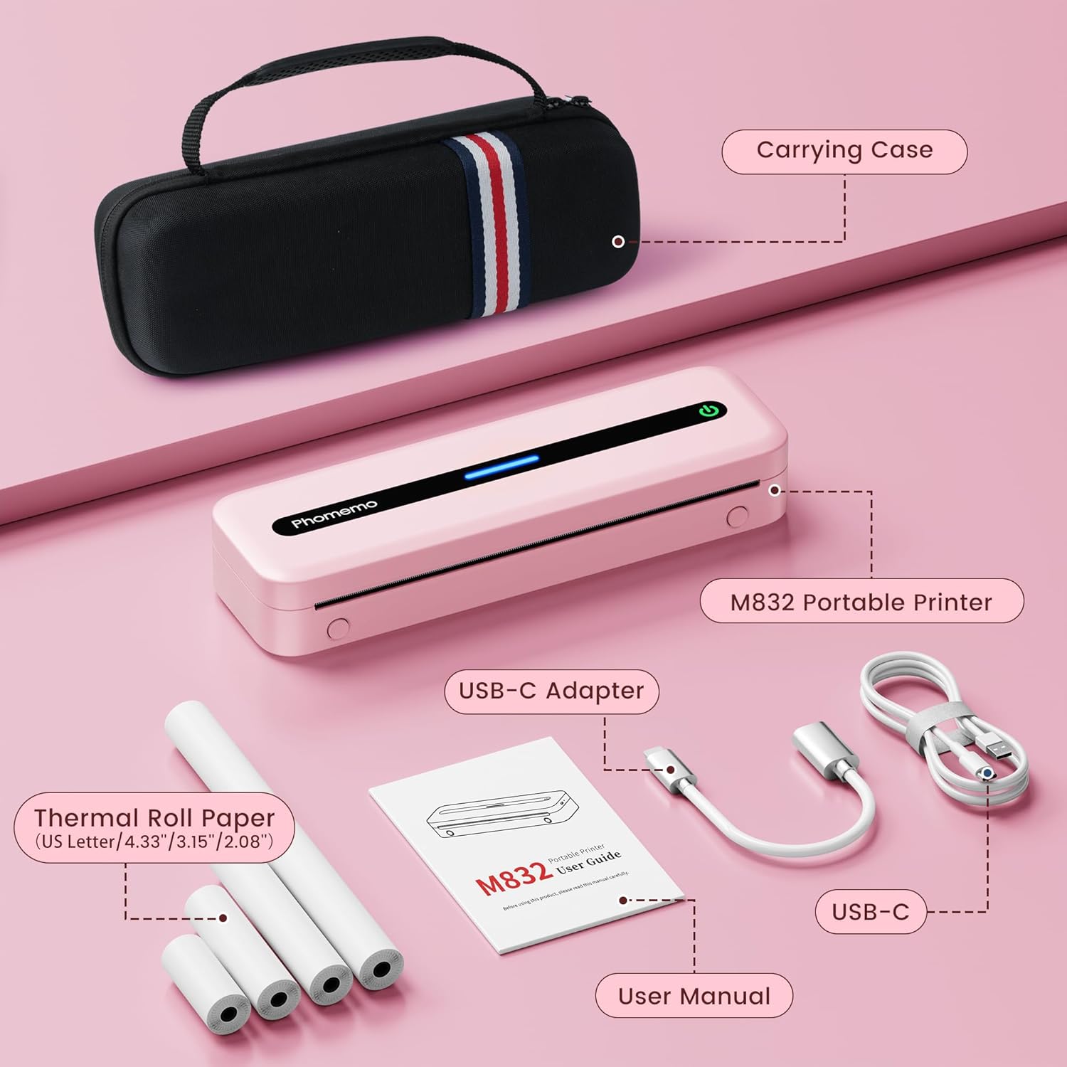 Phomemo M832 Stampante Termica Portatile A4 300 DPI - immagine 6