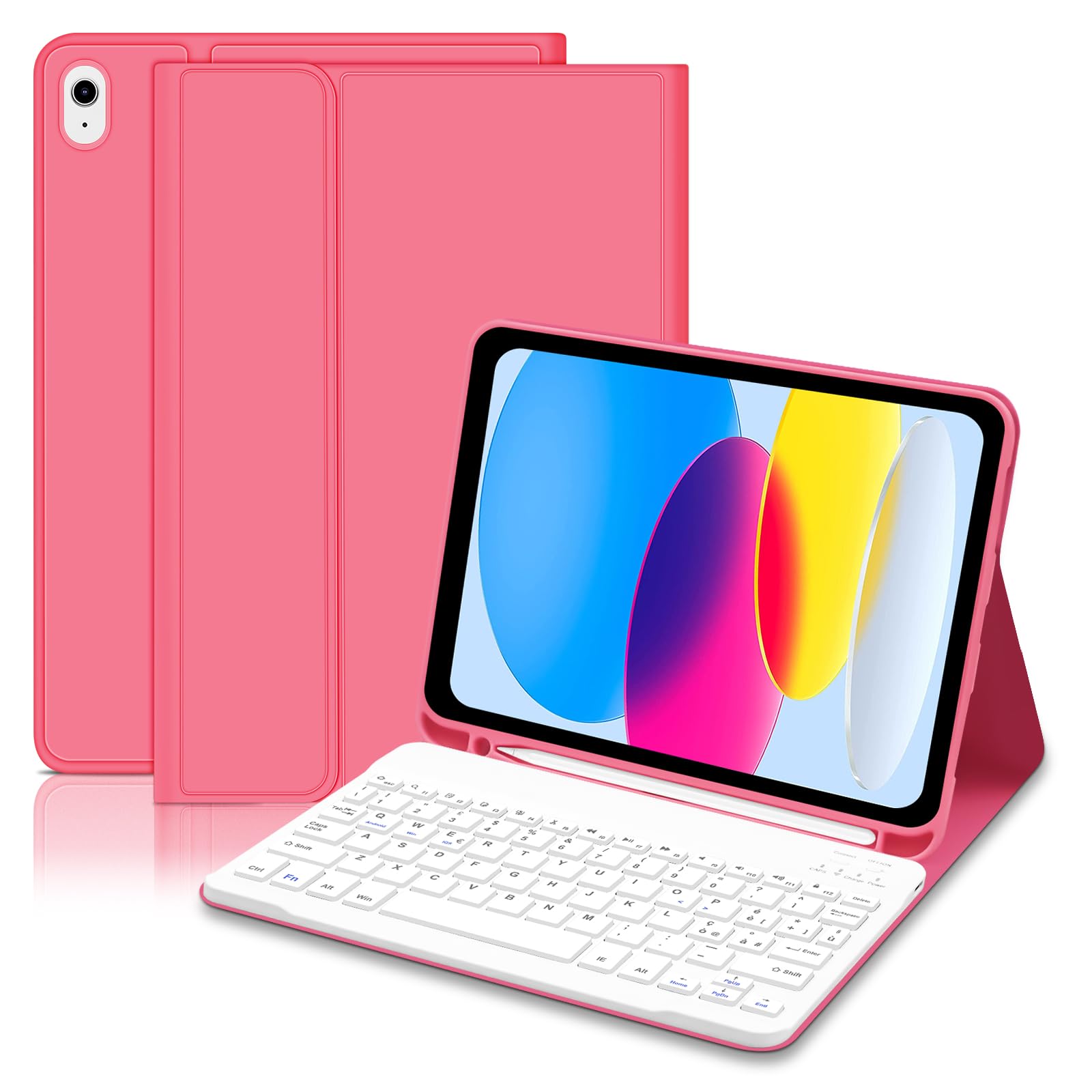 Lielax Tastiera Custodia QWERTY per iPad 10a Gen 10.9”