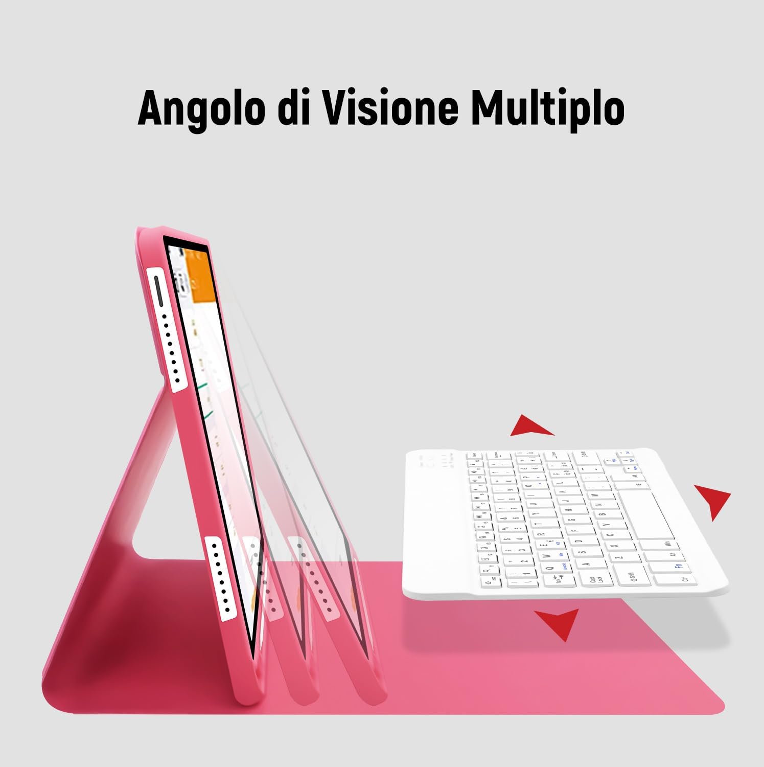 Lielax Tastiera Custodia QWERTY per iPad 10a Gen 10.9” - immagine 6