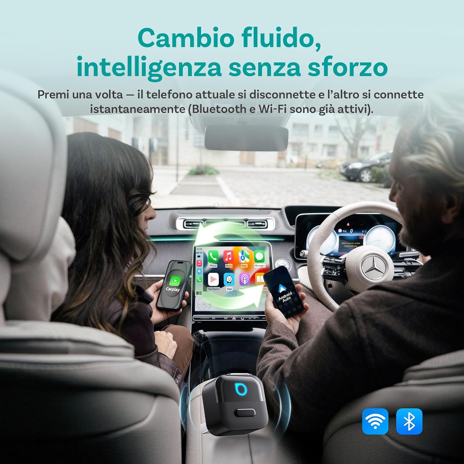 Ottocast Mini Pico - Adattatore Wireless CarPlay e Android Auto - immagine 4