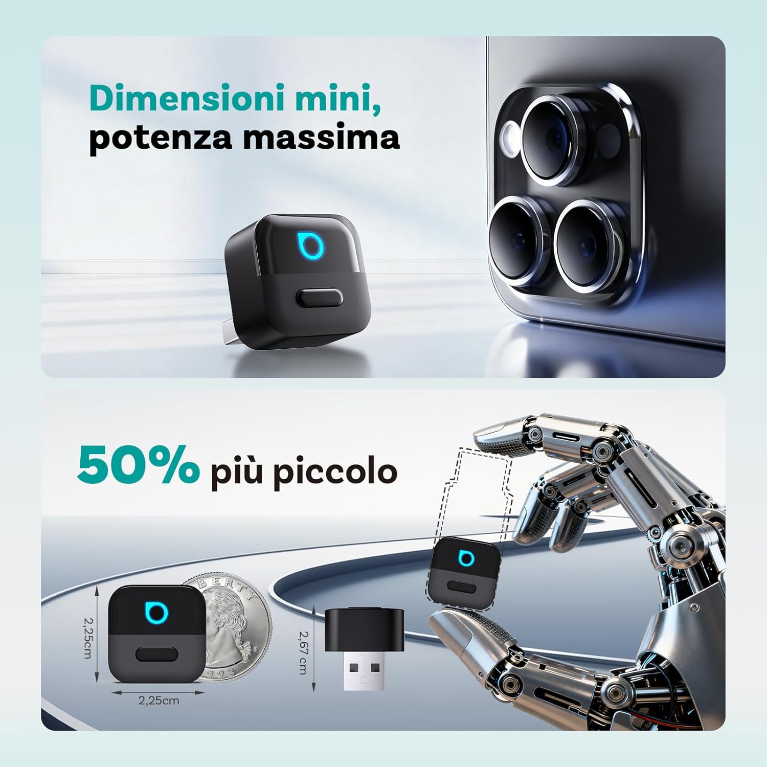 Ottocast Mini Pico - Adattatore Wireless CarPlay e Android Auto - immagine 6