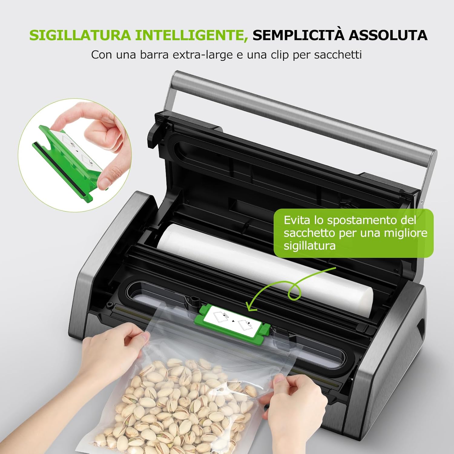 Bonsenkitchen Macchina Sottovuoto Alimenti 15 L/min - immagine 5