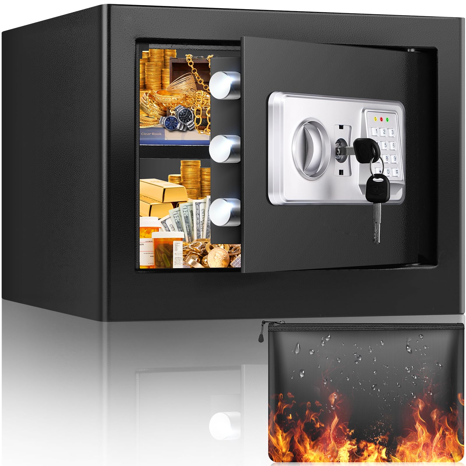 Cassetta di Sicurezza Antincendio 26L con Allarme