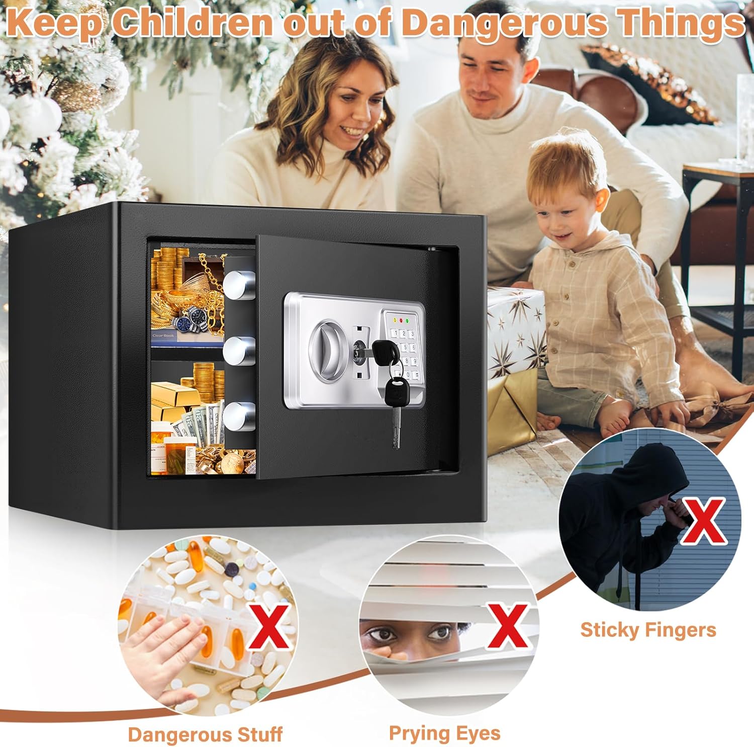 Cassetta di Sicurezza Antincendio 26L con Allarme - immagine 8