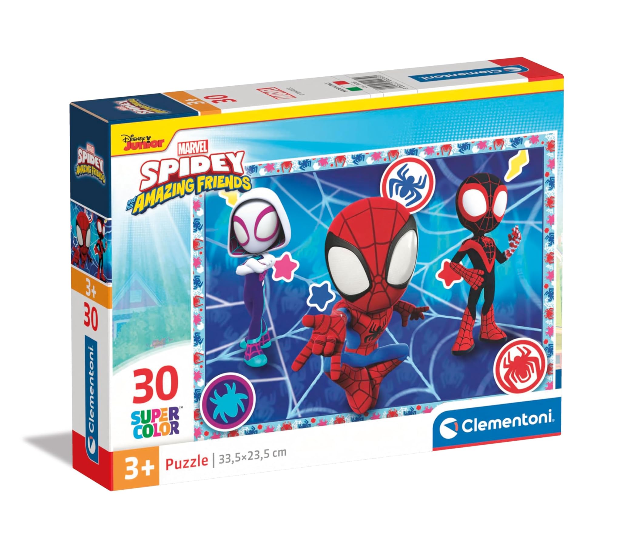 Clementoni - 20285 - Supercolor Puzzle - Marvel Spidey And His Amazing Friends - 30 Pezzi - Puzzle Bambini 3 Anni, Puzzle Cartoni Animati, Made In Italy