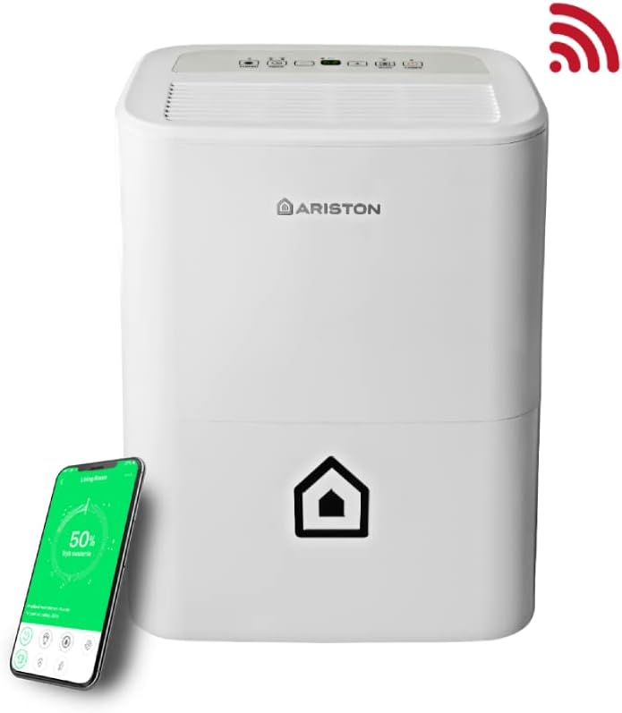 Ariston Deos 16s Wi Fi - Deumidificatore Portatile 16L, Bianco - immagine 5