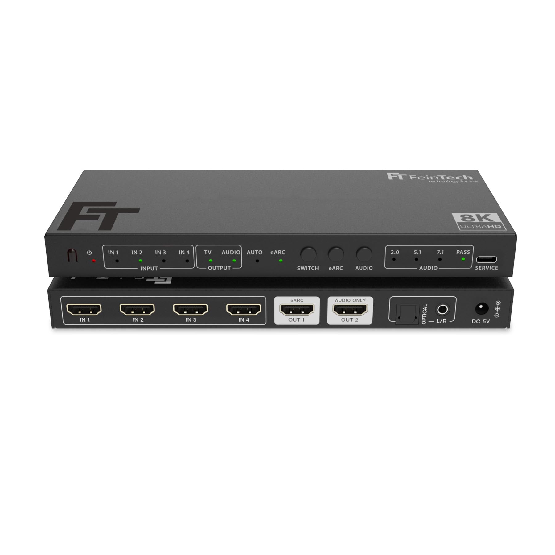 Feintech SW411 HDMI 2.1 Switch 4 in 1 Out