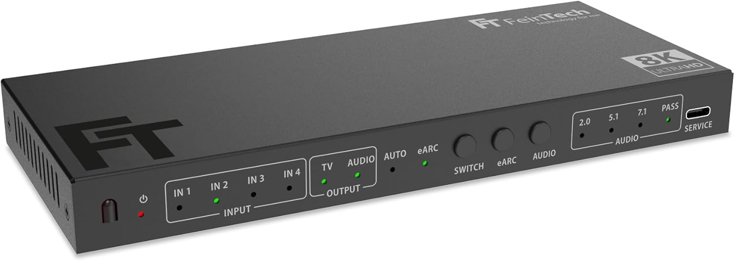 Feintech SW411 HDMI 2.1 Switch 4 in 1 Out - immagine 2