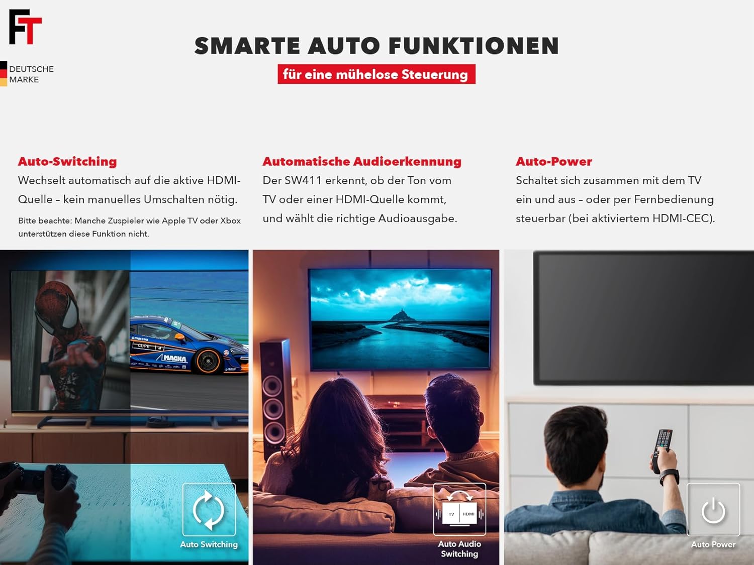 Feintech SW411 HDMI 2.1 Switch 4 in 1 Out - immagine 9