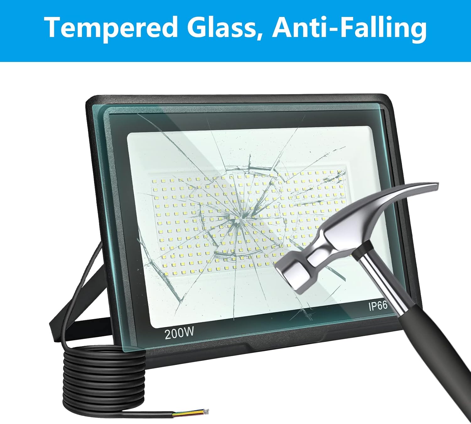 Toobettp Faretto LED da Esterno 200W 20000LM IP66 - immagine 7