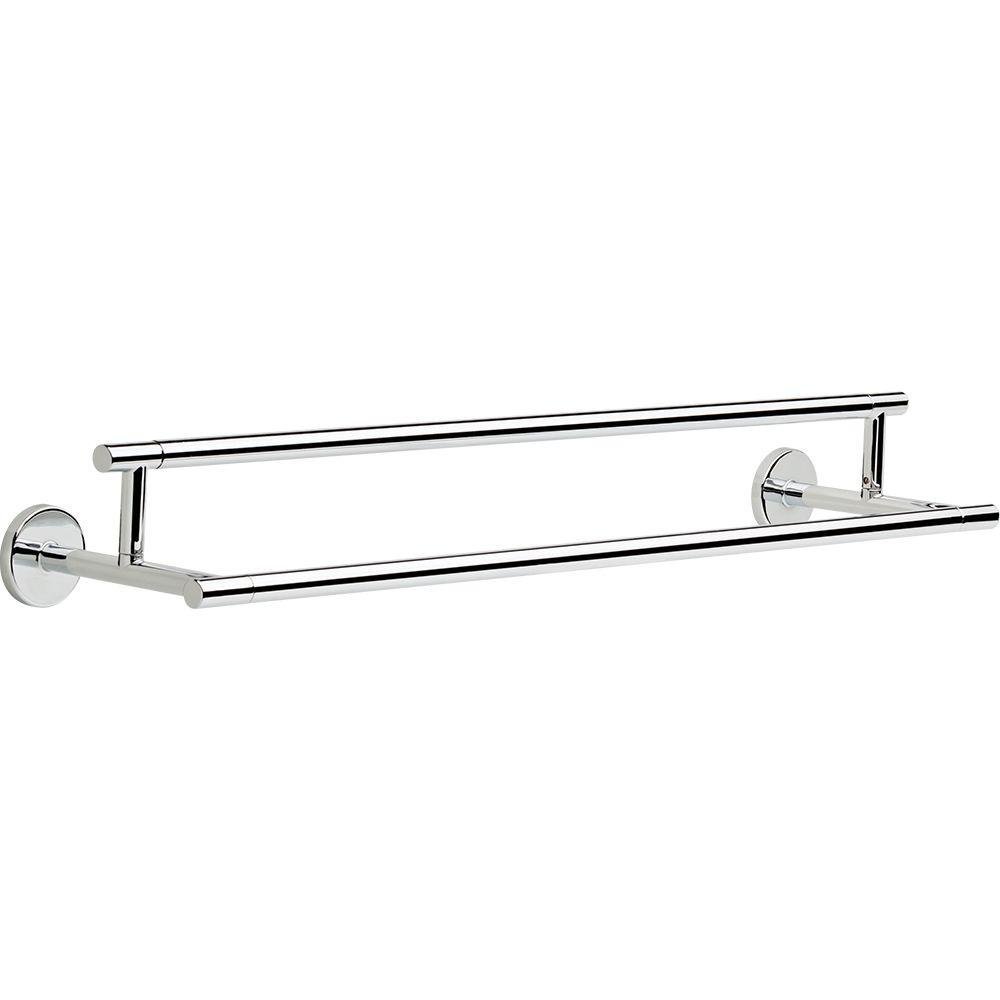 Delta Faucet 75930 Trinsic 76,2 cm asciugamano bar, cromo lucido, Polished Chrome, 24 Inch Double Towel Bar