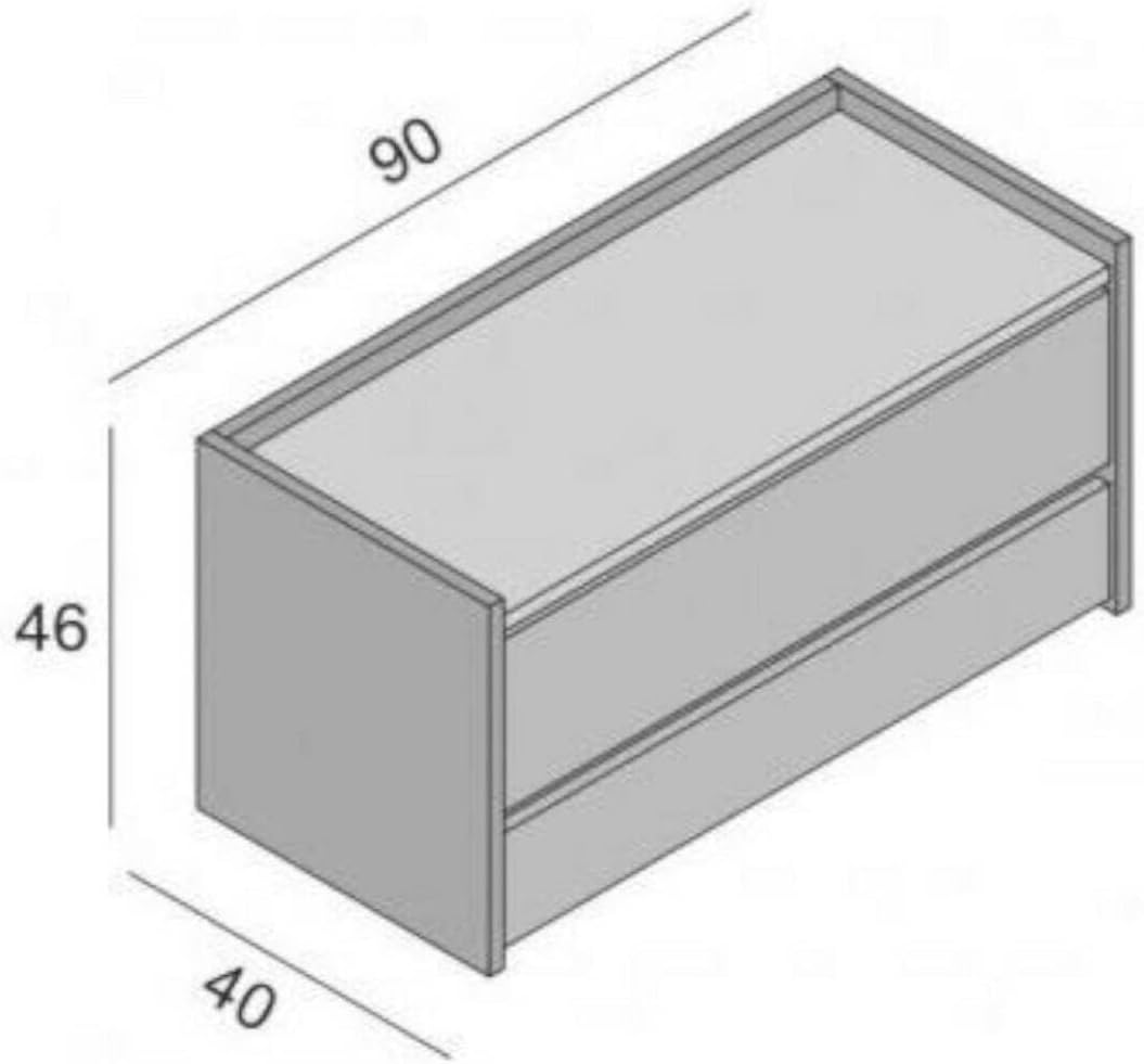 Dmora Lantana - Mobile Ingresso Moderno con Scarpiera, Bianco/Rovere - immagine 2