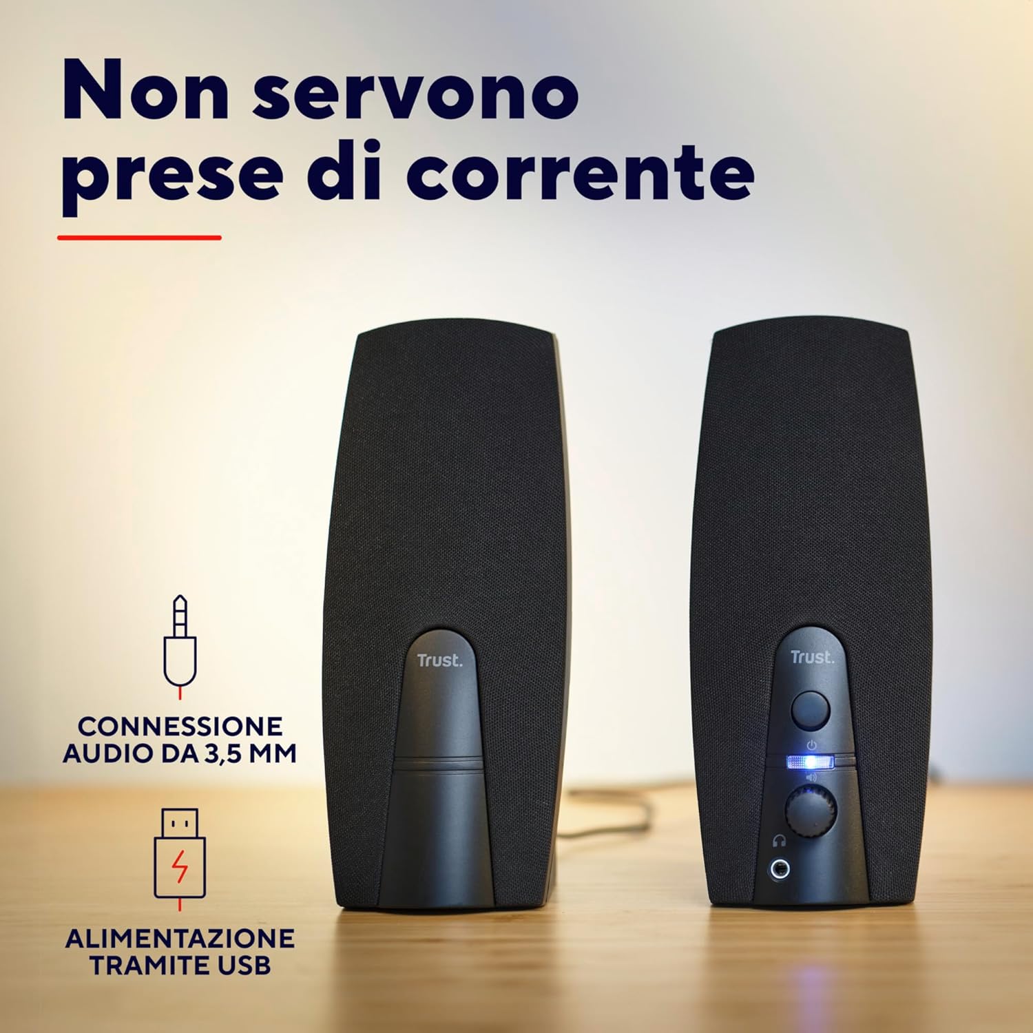 Trust Almo Casse PC 2.0 USB Stereo 10W, Nero - immagine 3