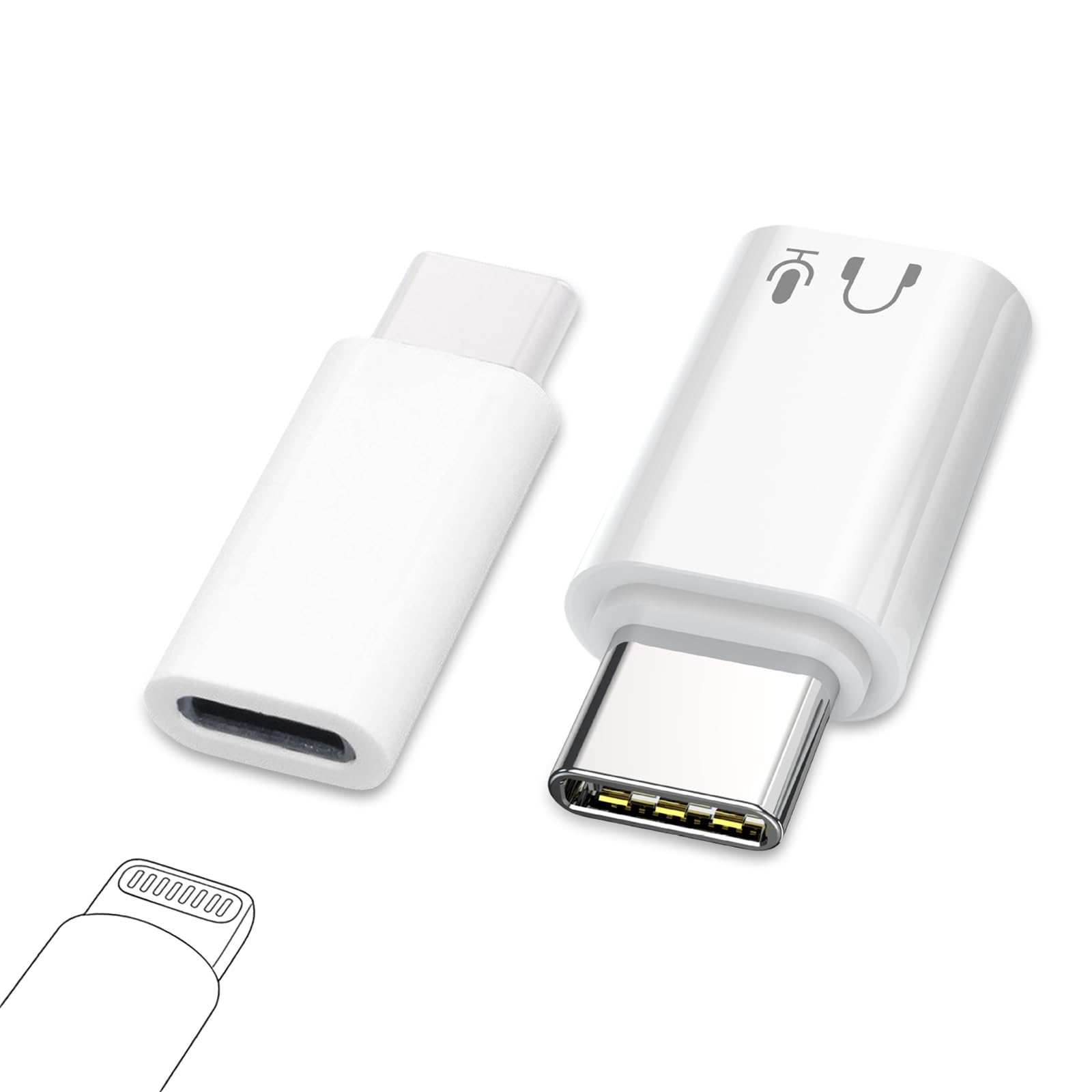 Flintronic Adattatore da Lightning a USB C (1pc)
