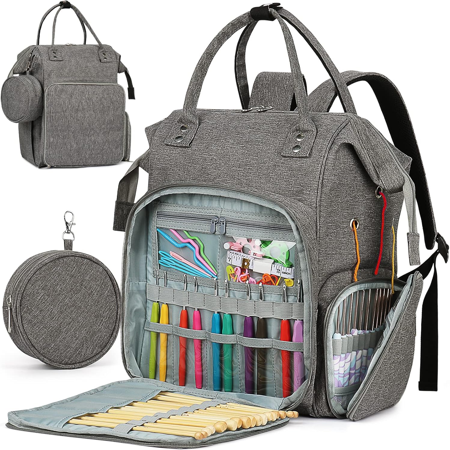 Coopay Zaino Organizer per Lavoro a Maglia e Uncinetto - immagine 1