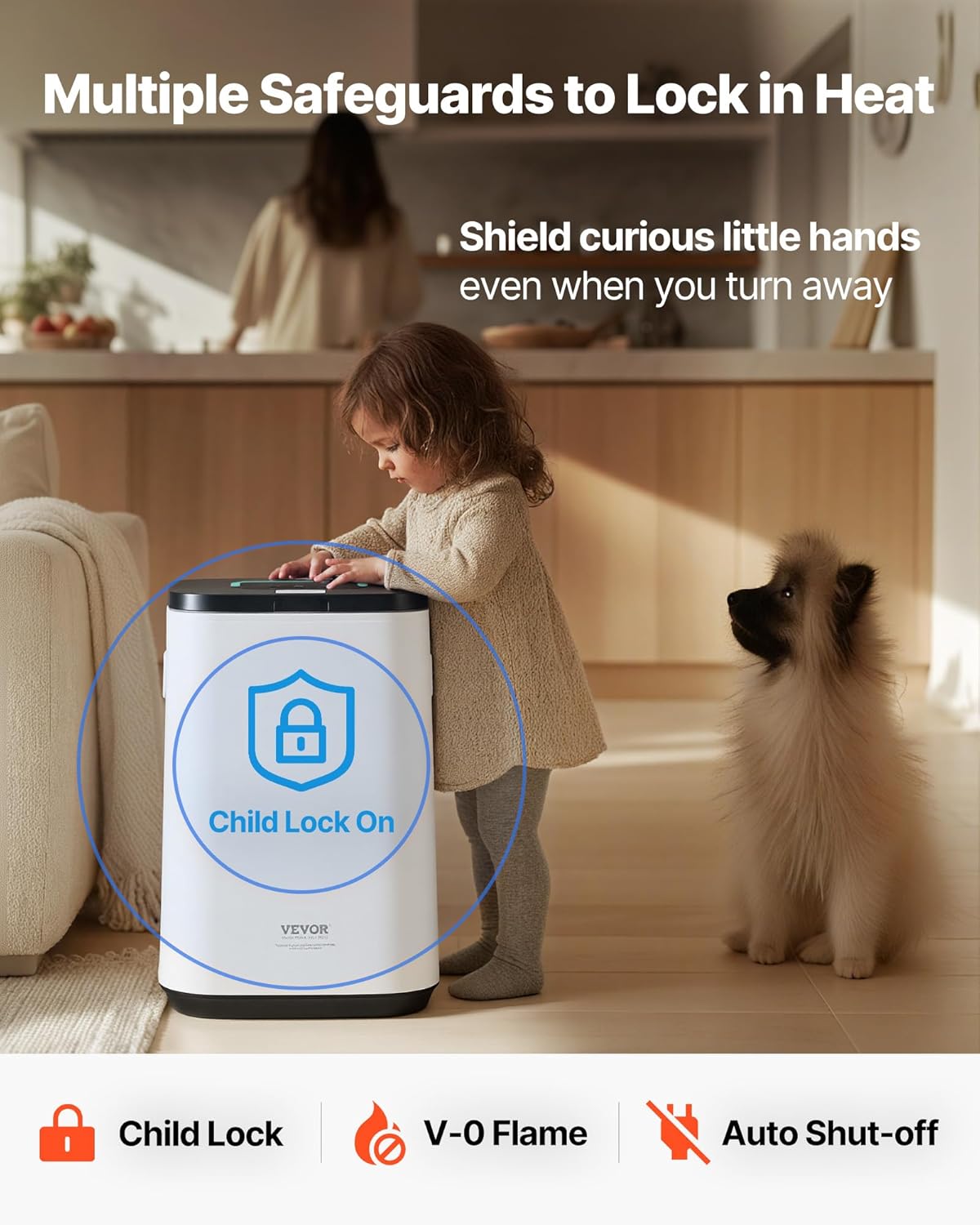 VEVOR 20L Scaldasalviette Secchio con Schermo LED, Bianco - immagine 4