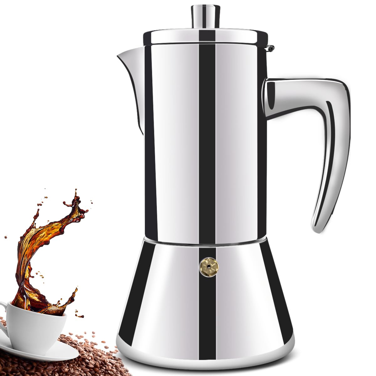 Moka Pot Acciaio Inox 304 - 4 Tazze 200ml