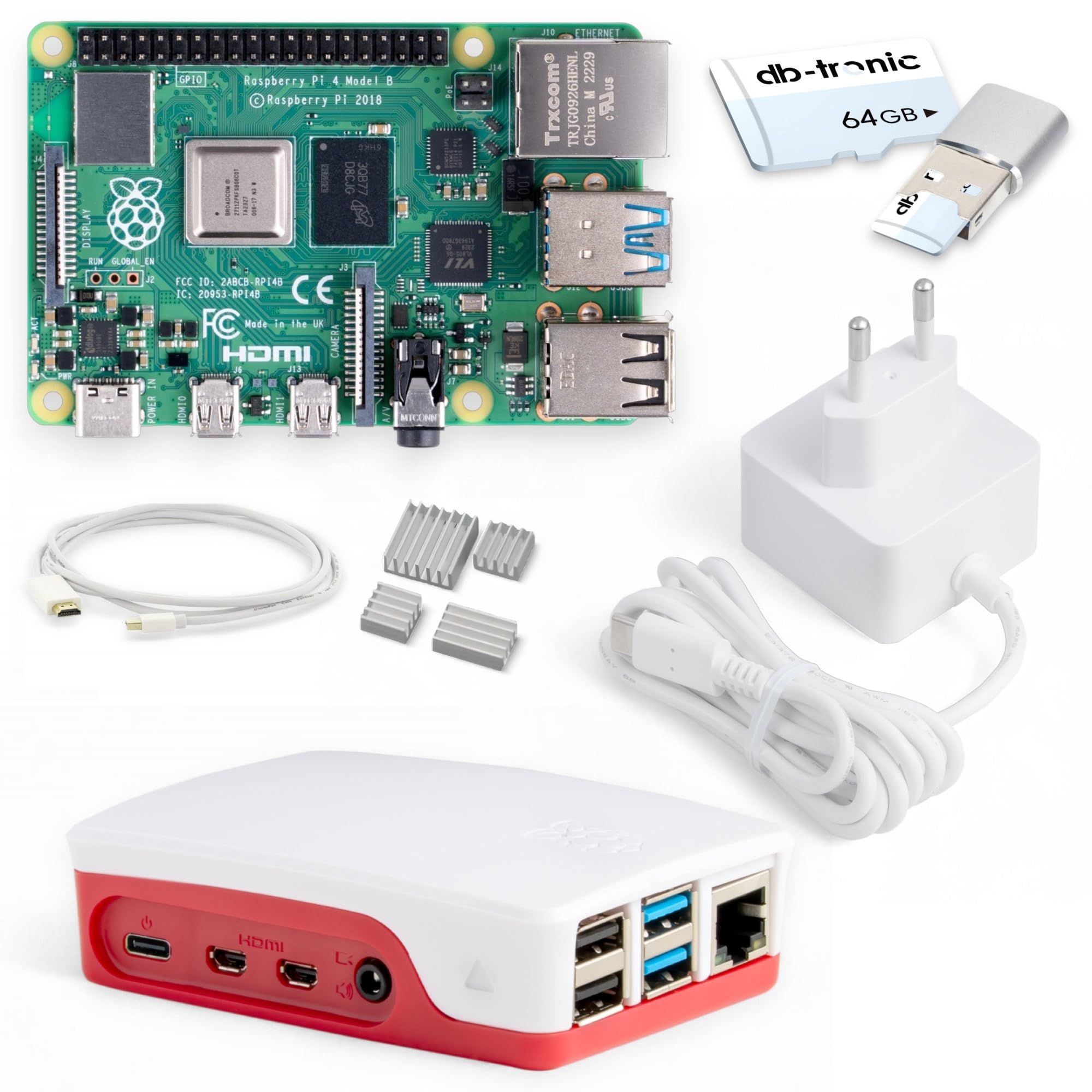 Raspberry Pi 4 1GB Starter Kit 64GB Edition