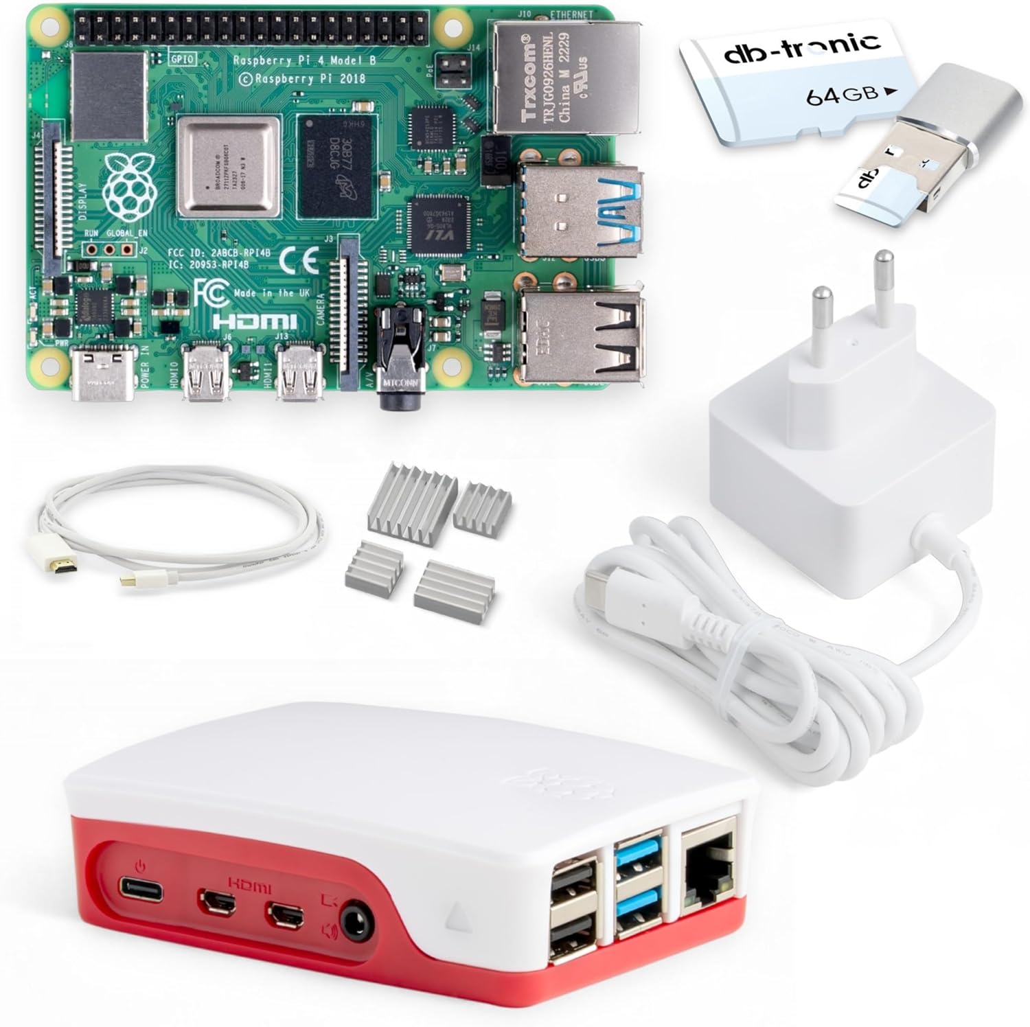 Raspberry Pi 4 1GB Starter Kit 64GB Edition - immagine 1