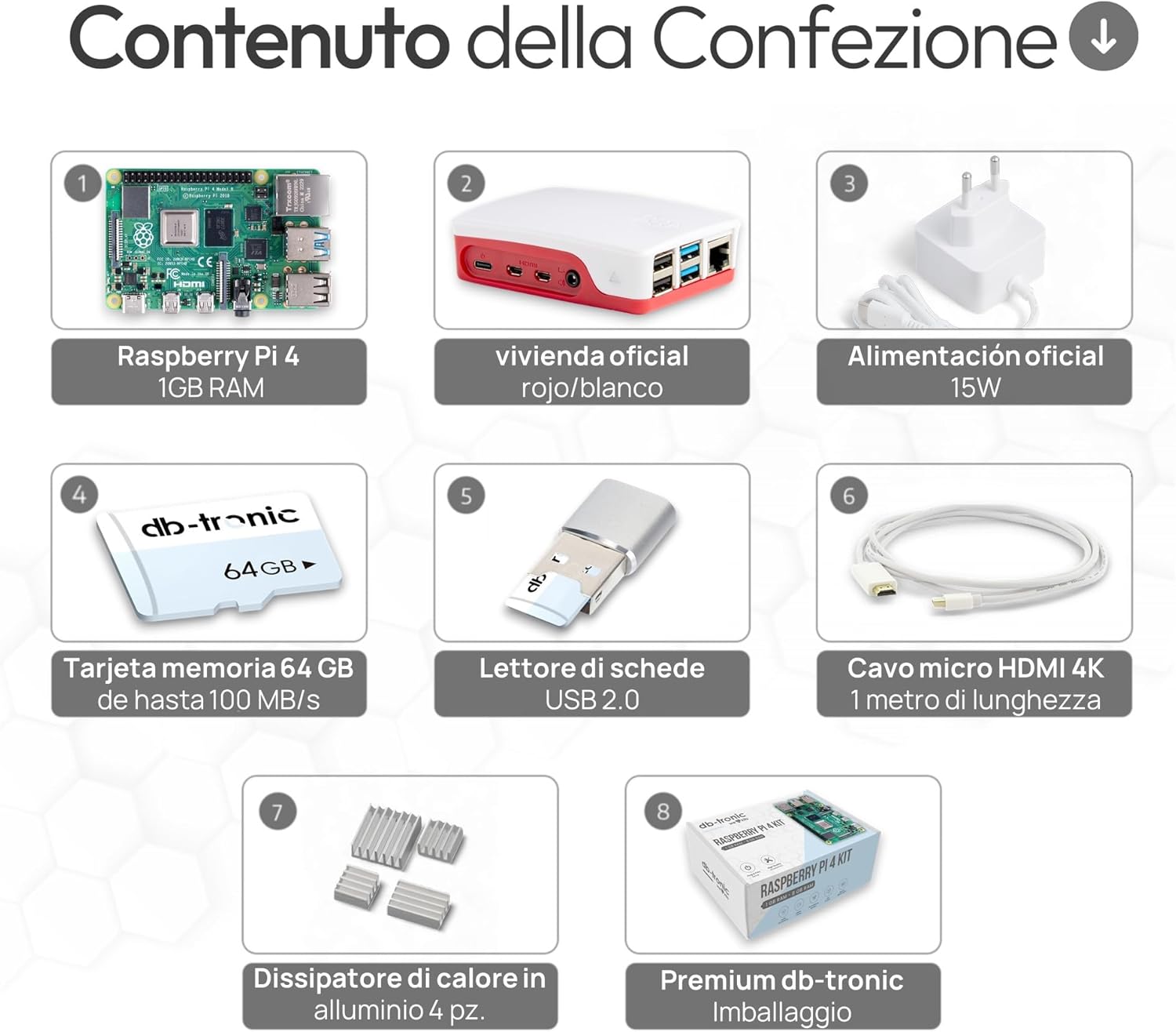 Raspberry Pi 4 1GB Starter Kit 64GB Edition - immagine 2