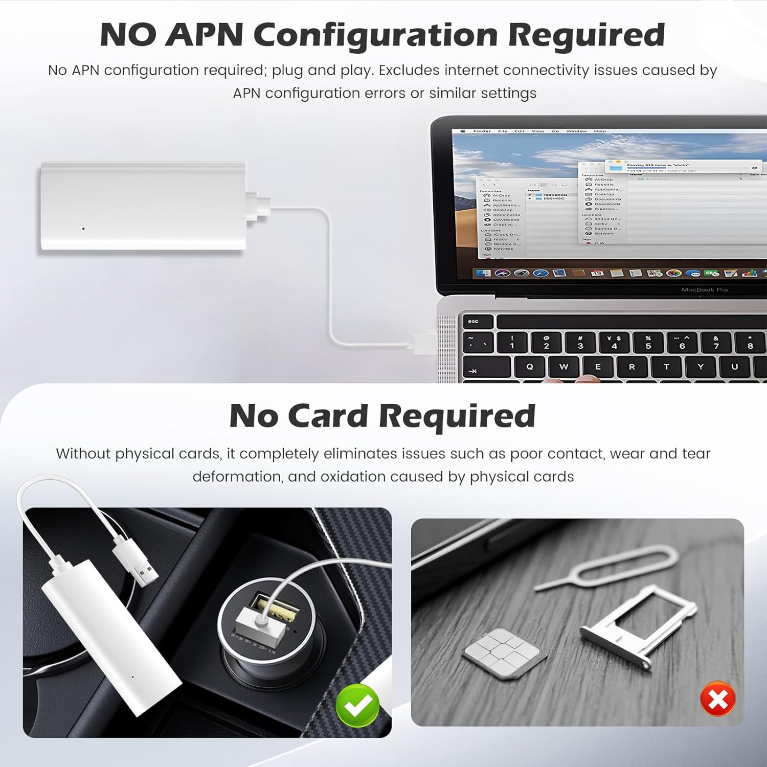 USB 4G LTE AX3000 Wi-Fi 6 Portatile con eSIM - immagine 7