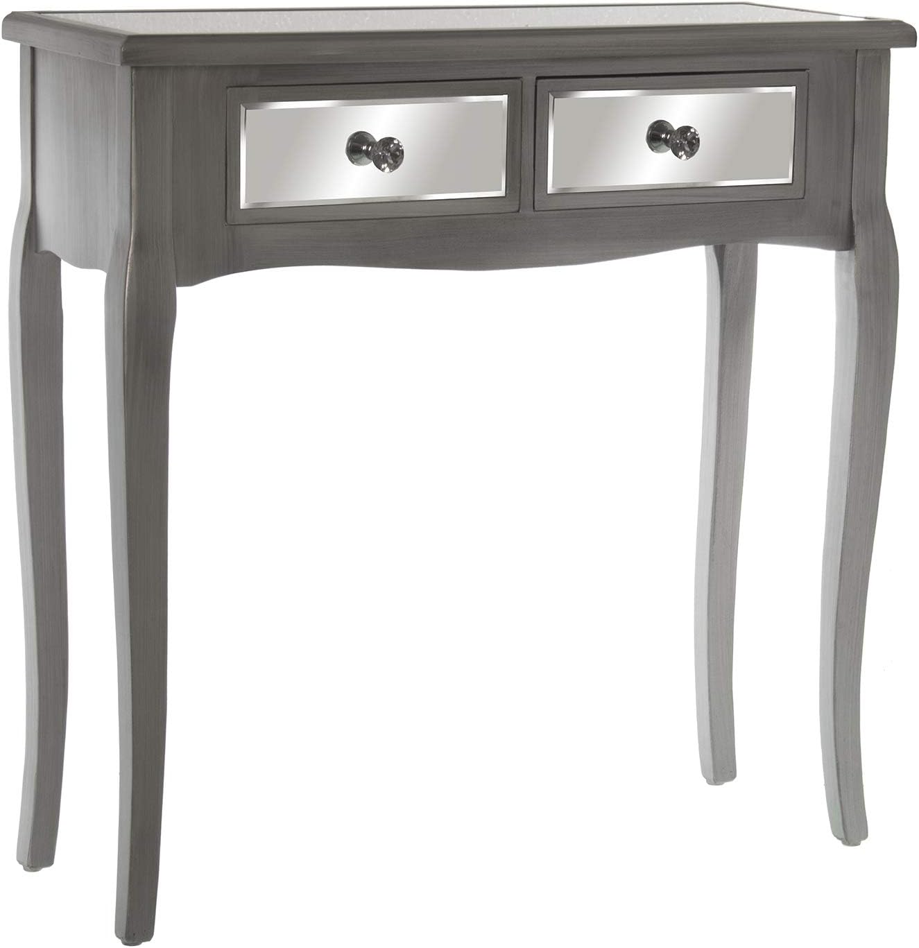 Drw Tavolo da Ingresso con 2 Cassetti e Specchio - immagine 1