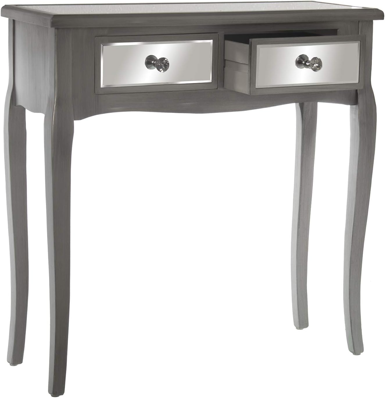 Drw Tavolo da Ingresso con 2 Cassetti e Specchio - immagine 3