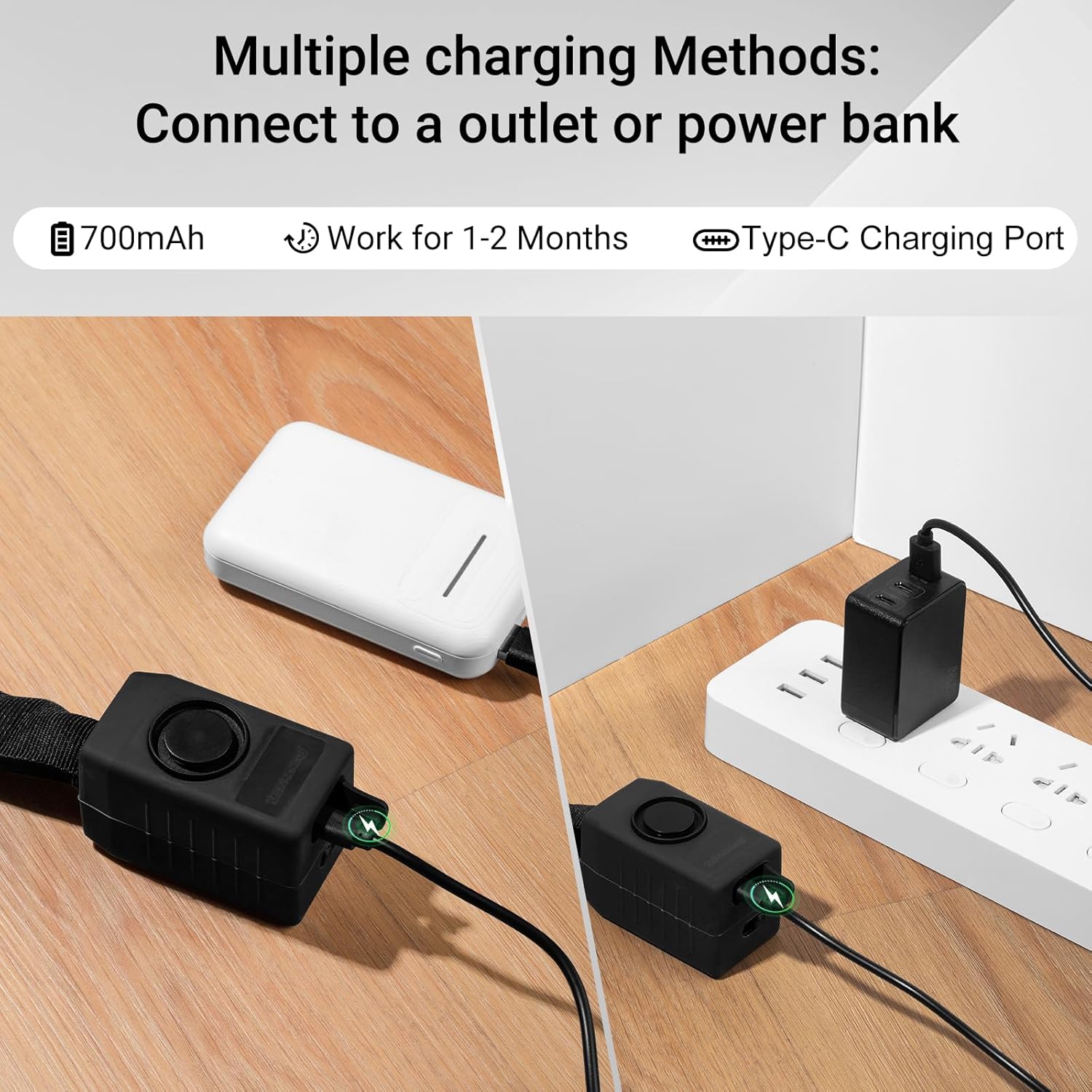 Serratura Catena Allarme Bici 110dB, 120cm - immagine 3