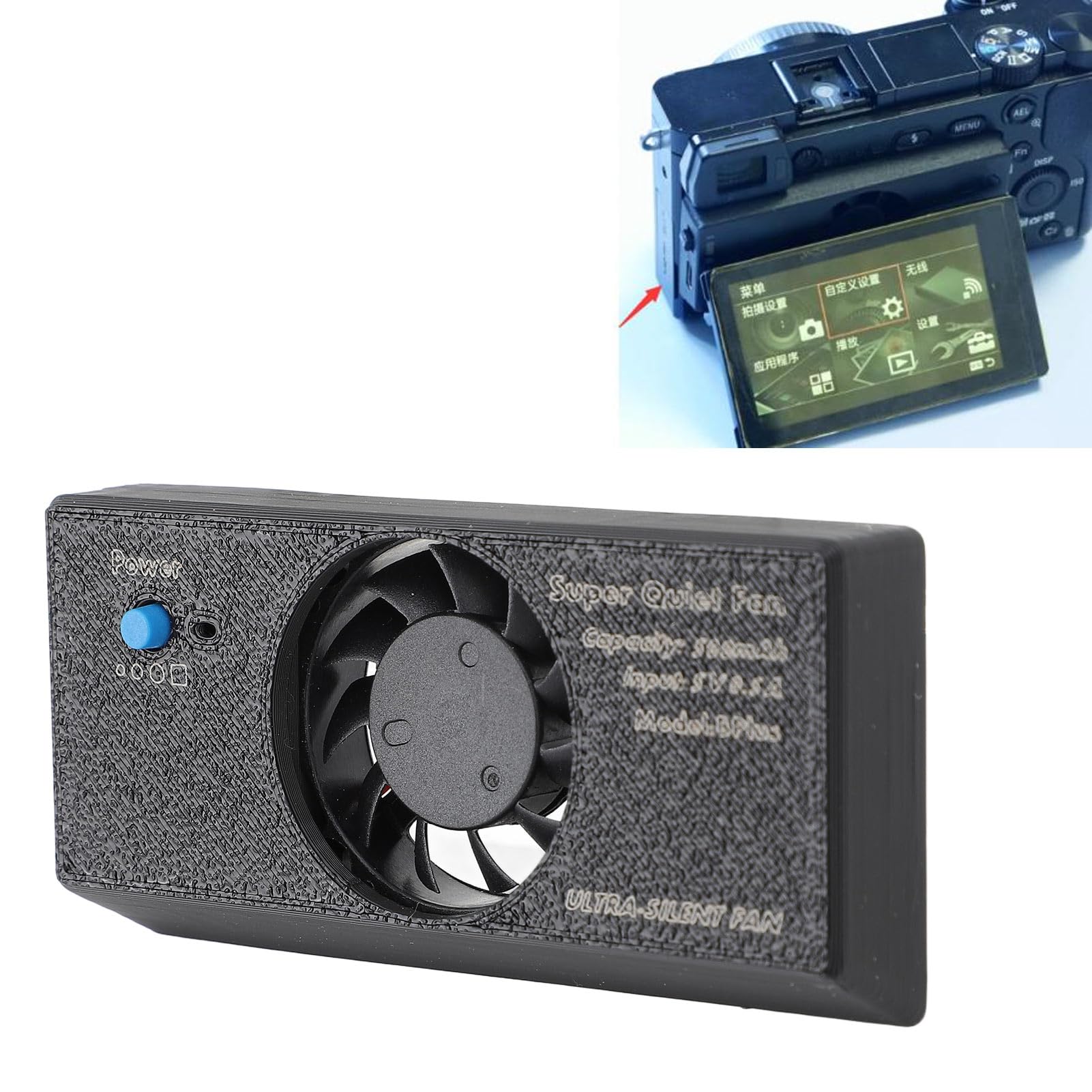 Ventola di Raffreddamento per Fotocamera, di Raffreddamento per Fotocamera con Ventola, Ventola di Raffreddamento per Fotocamera con Schermo Flip Up Down, per A7M3 A7R4 A7RIII