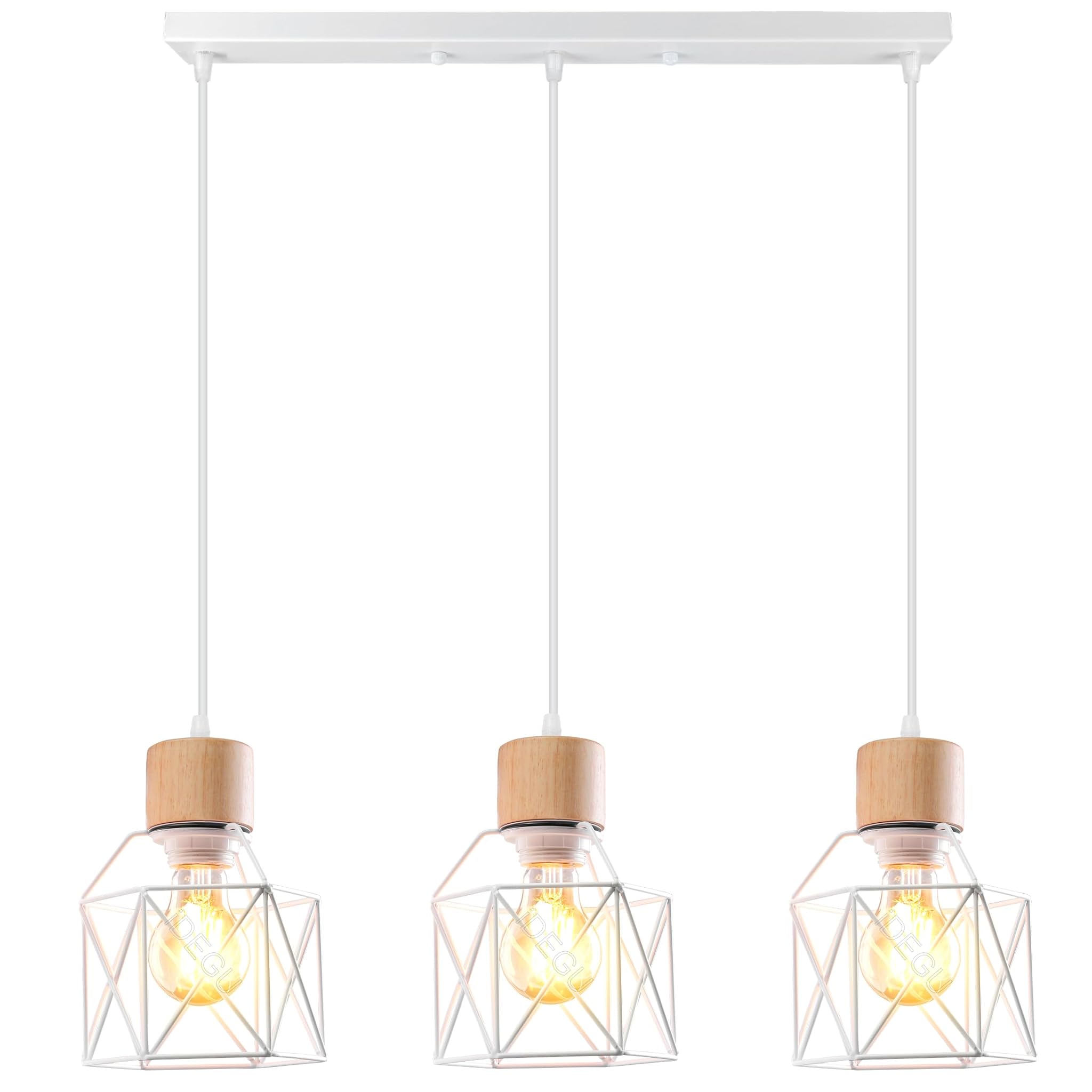 Idegu Lampadario a Sospensione Vintage E27 3 Luci