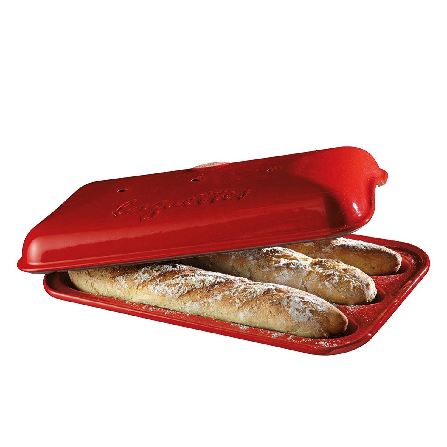 Emile Henry EH349506 Baguettes Stampo con Imballaggio Rinforzato, Marsala